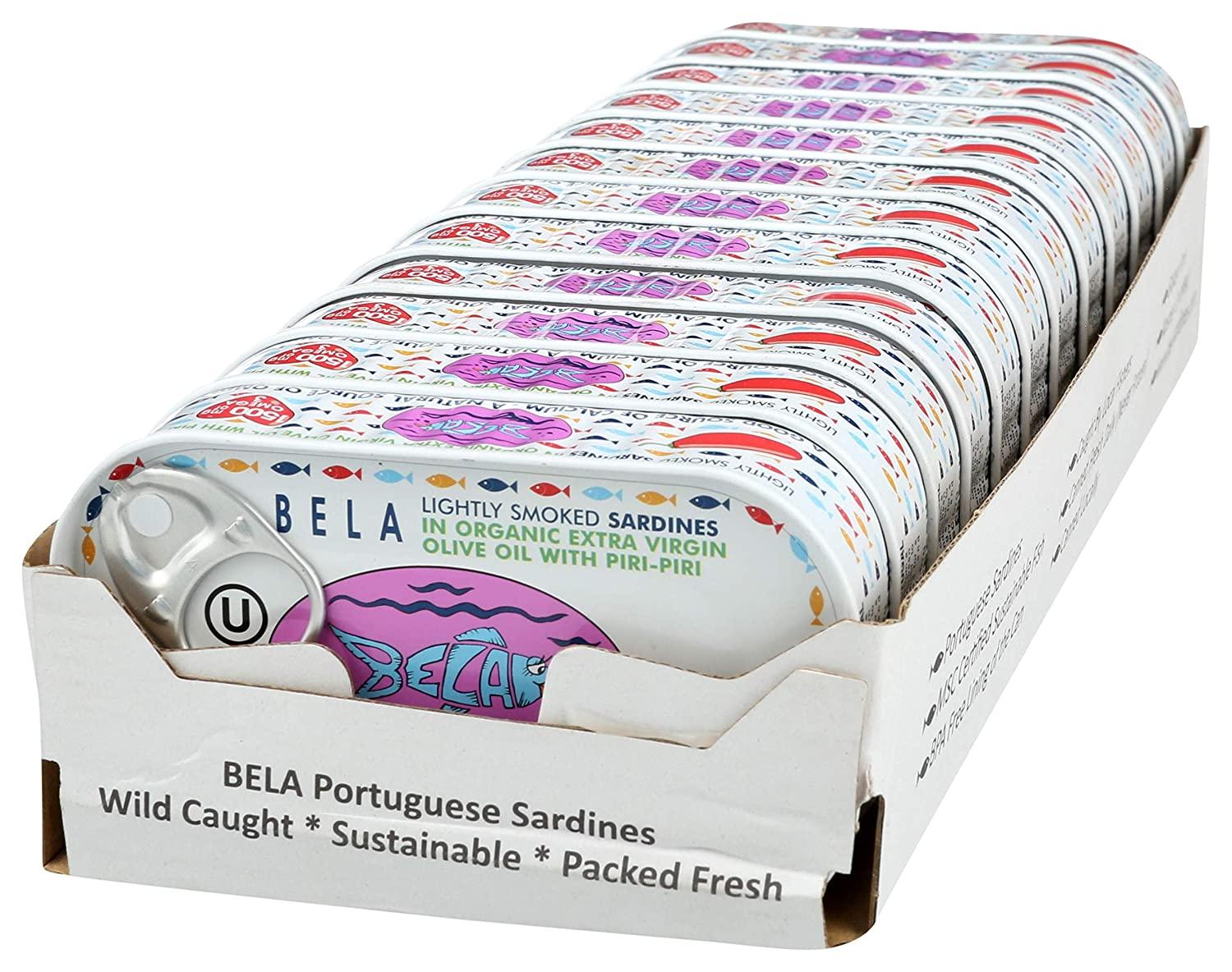 Bela Lightly Smoked Sardines in Organic Extra Virgin Olive Oil with