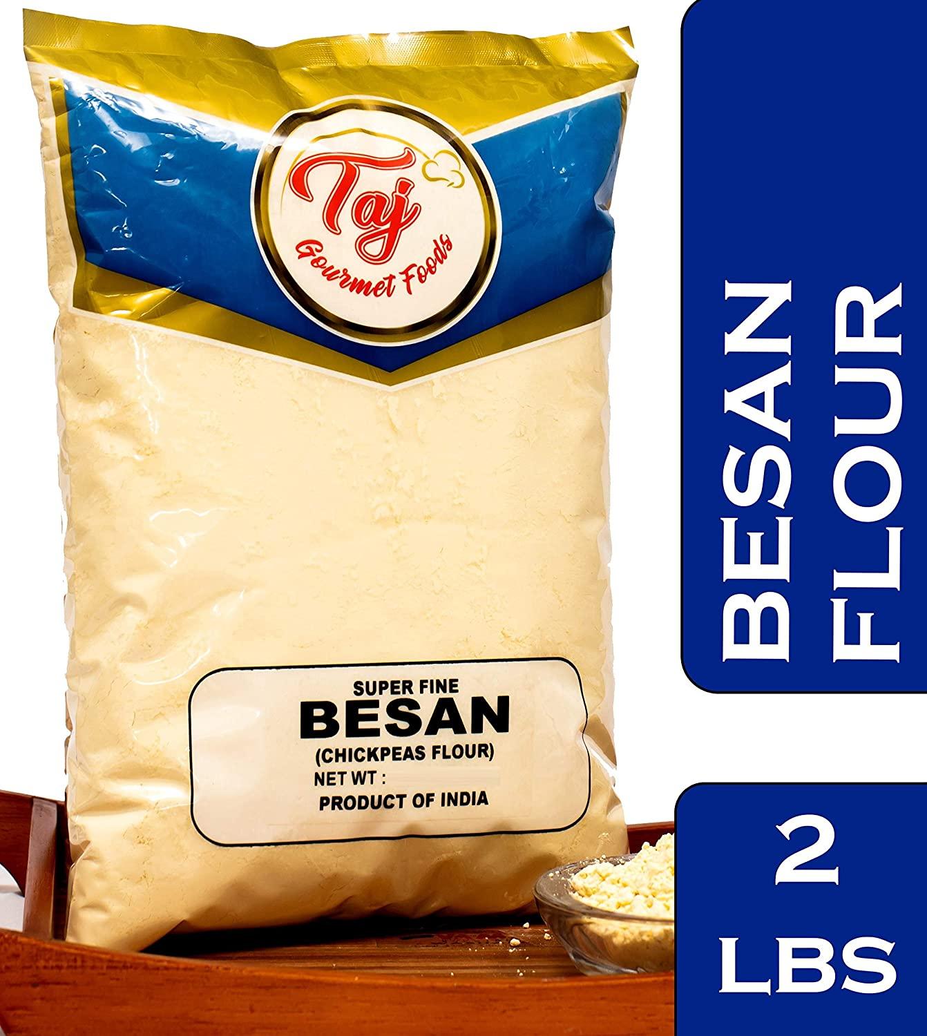 TAJ Premium Indian Besan Flour (Chick Pea, Gram Flour), (2Pounds) 2