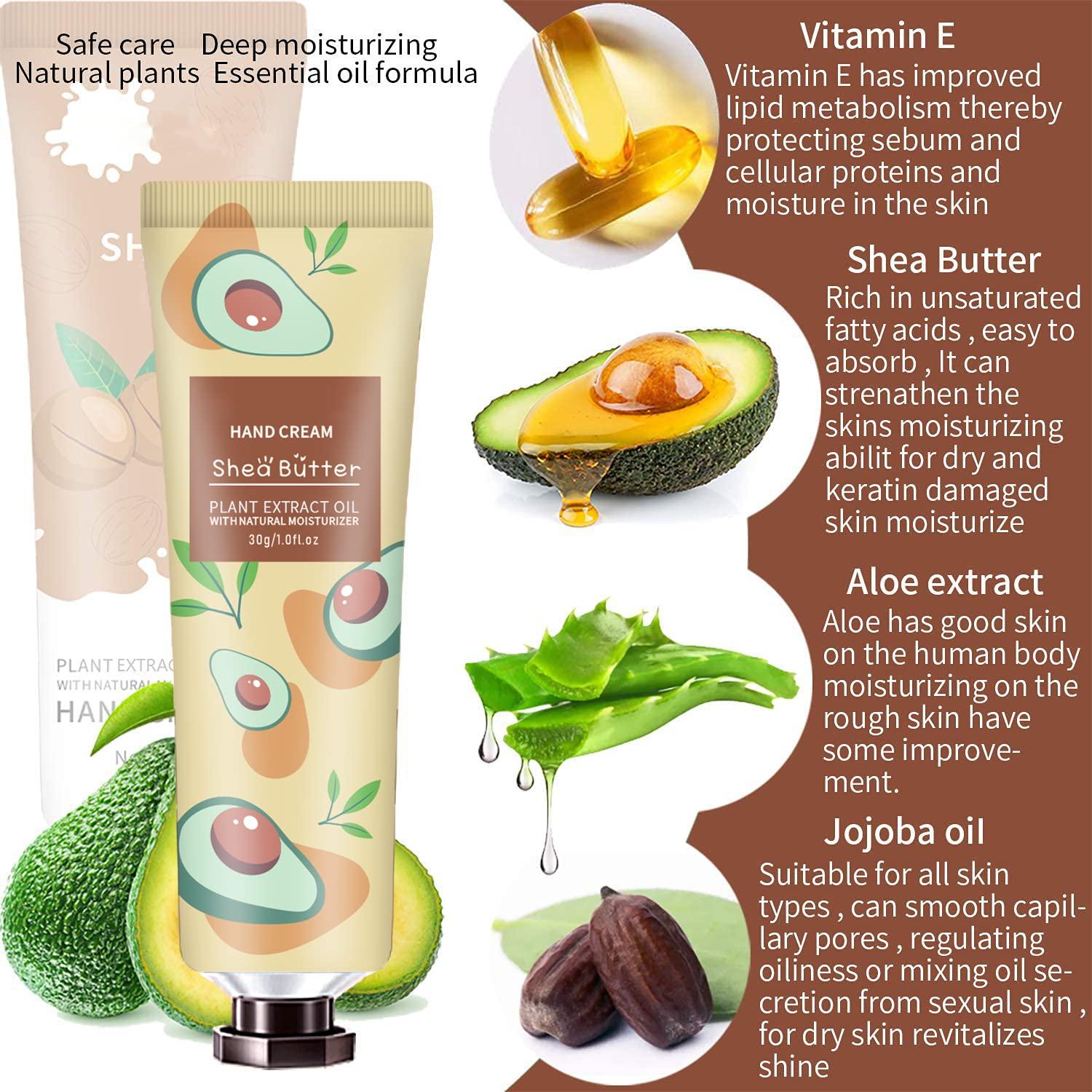 10 Pack Hand Cream for Dry Cracked Hands,Natural Plant Fragrance Mini