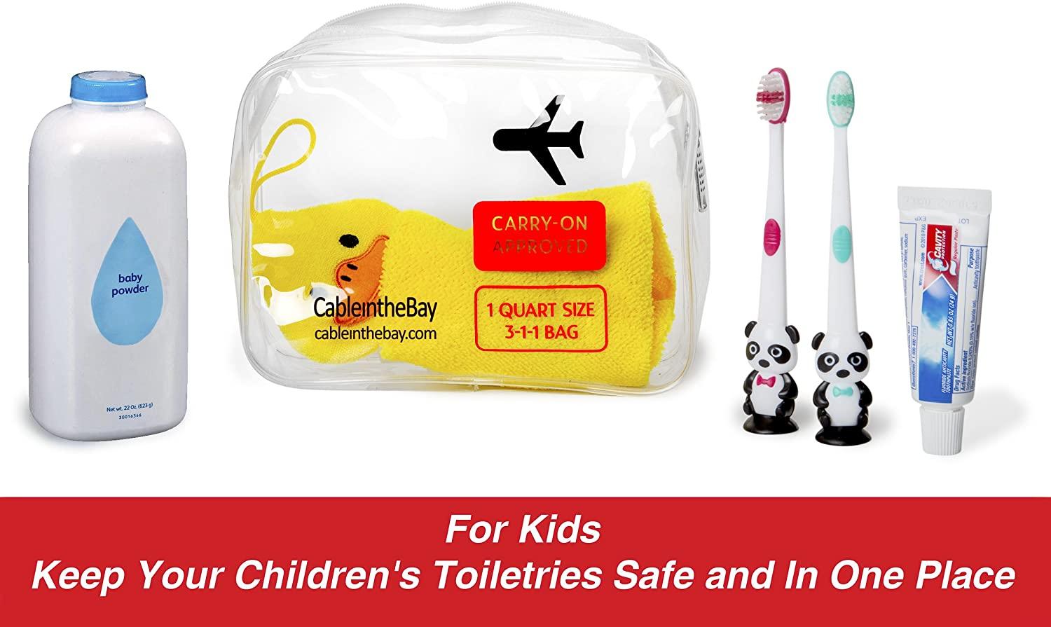 TSA Approved Clear Travel Toiletry Bag Quart Sized with Zipper