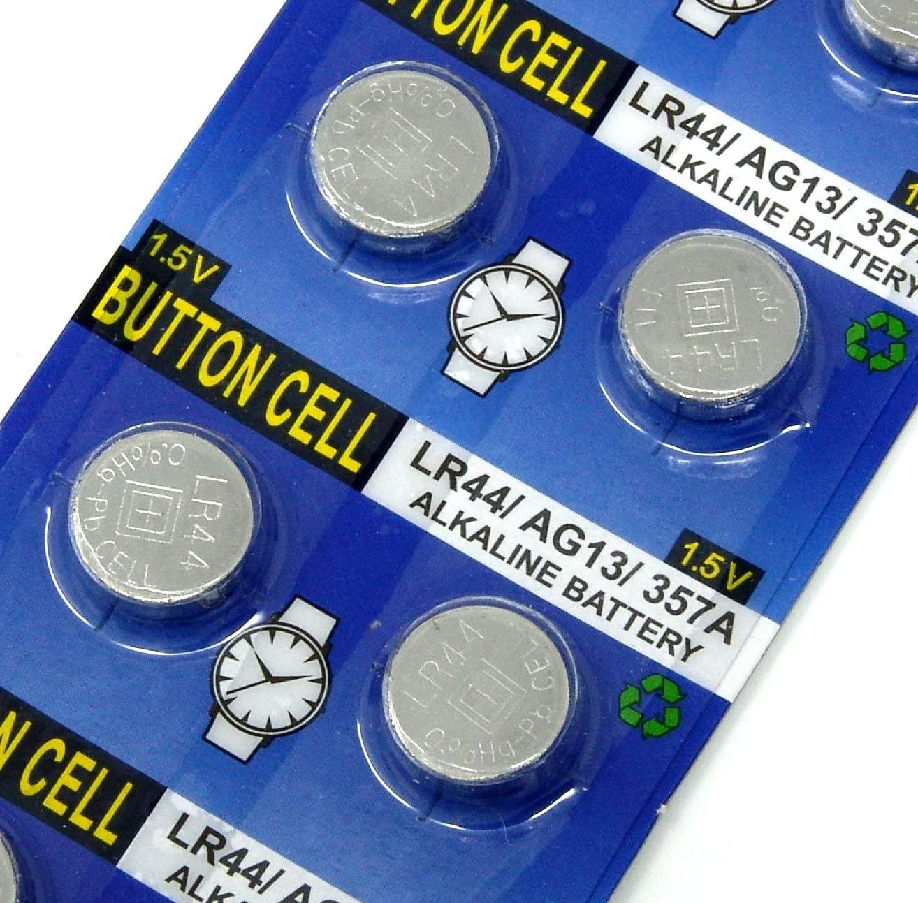 AG13 / 357A / LR44 Alkaline Button Cell Battery (Qty. 2)
