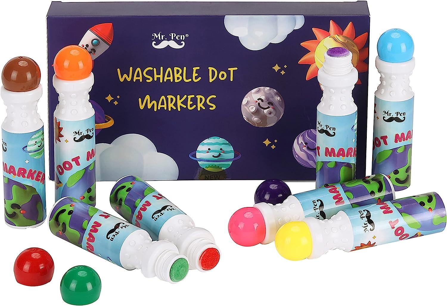Mr. Pen Washable Dot Markers, 8 Colors, Dot Markers for Toddlers and