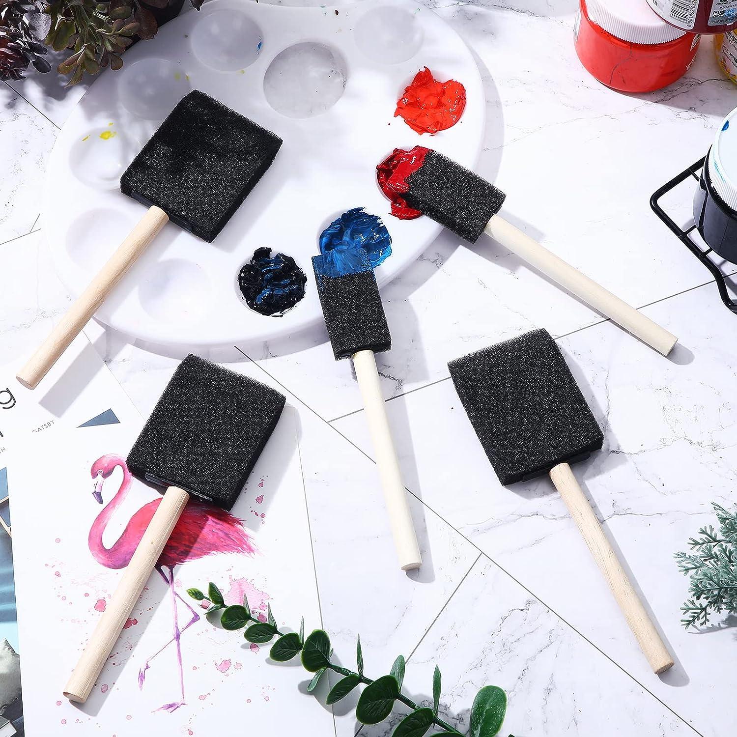 120 Pcs Foam Paint Brushes Bulk, Sponge Brushes 1 Inch 2 Inch Foam