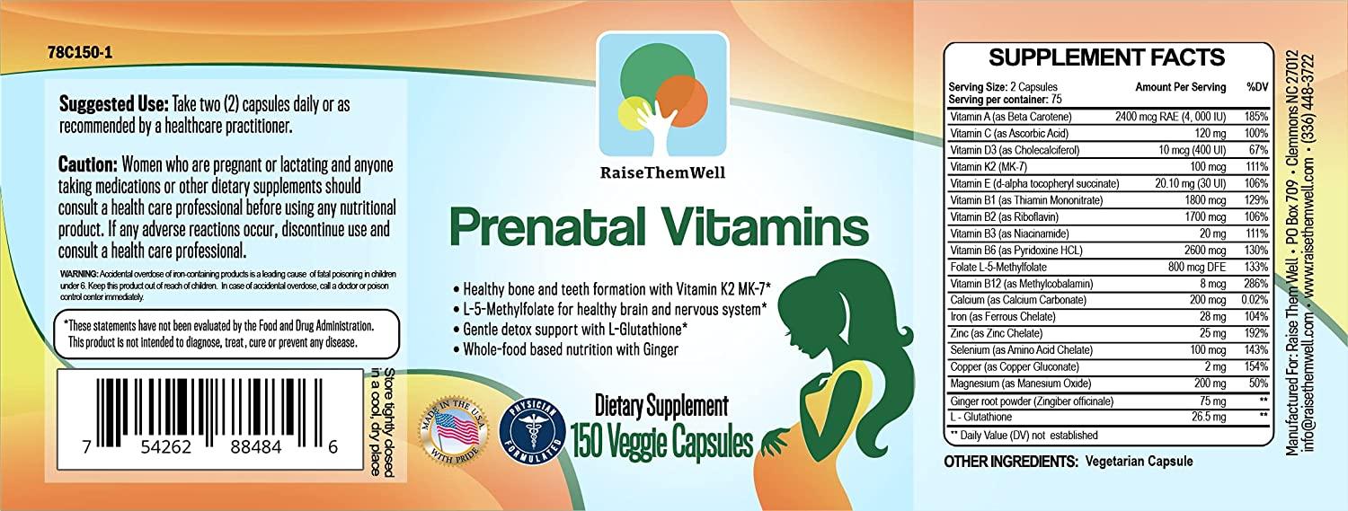 Physician Developed Prenatal Vitamin Prenatal Multivitamin Formulated for Optimal Maternal and