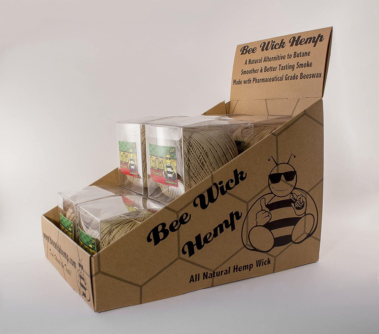 Bee Wick Hemp 50ft of 100% Organic Hemp Wick, Made with American Beeswax  (1.0mm)