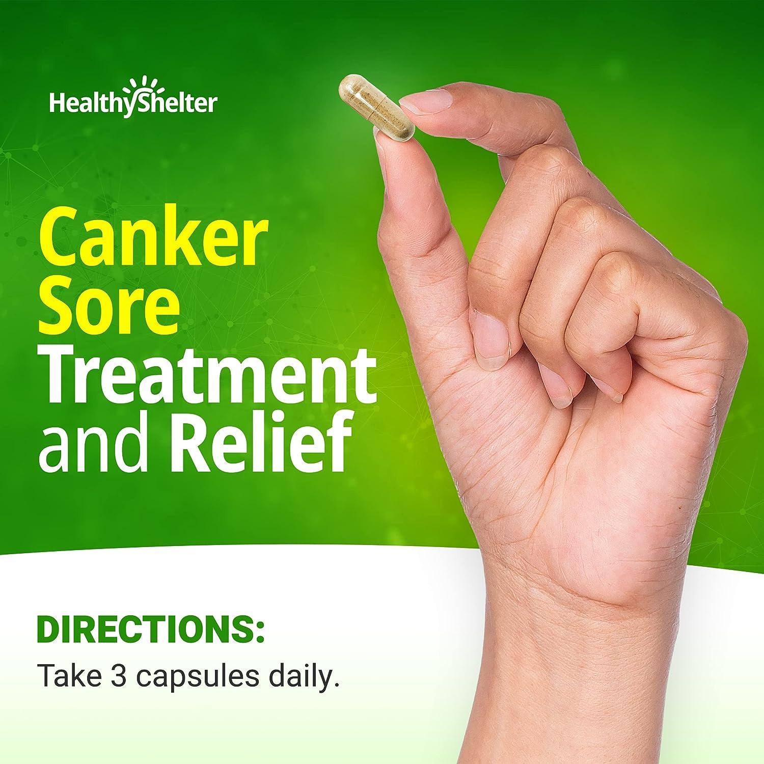 Canker Sore Relief Vitamins to Get Rid of Mouth Sores 3 Capsules