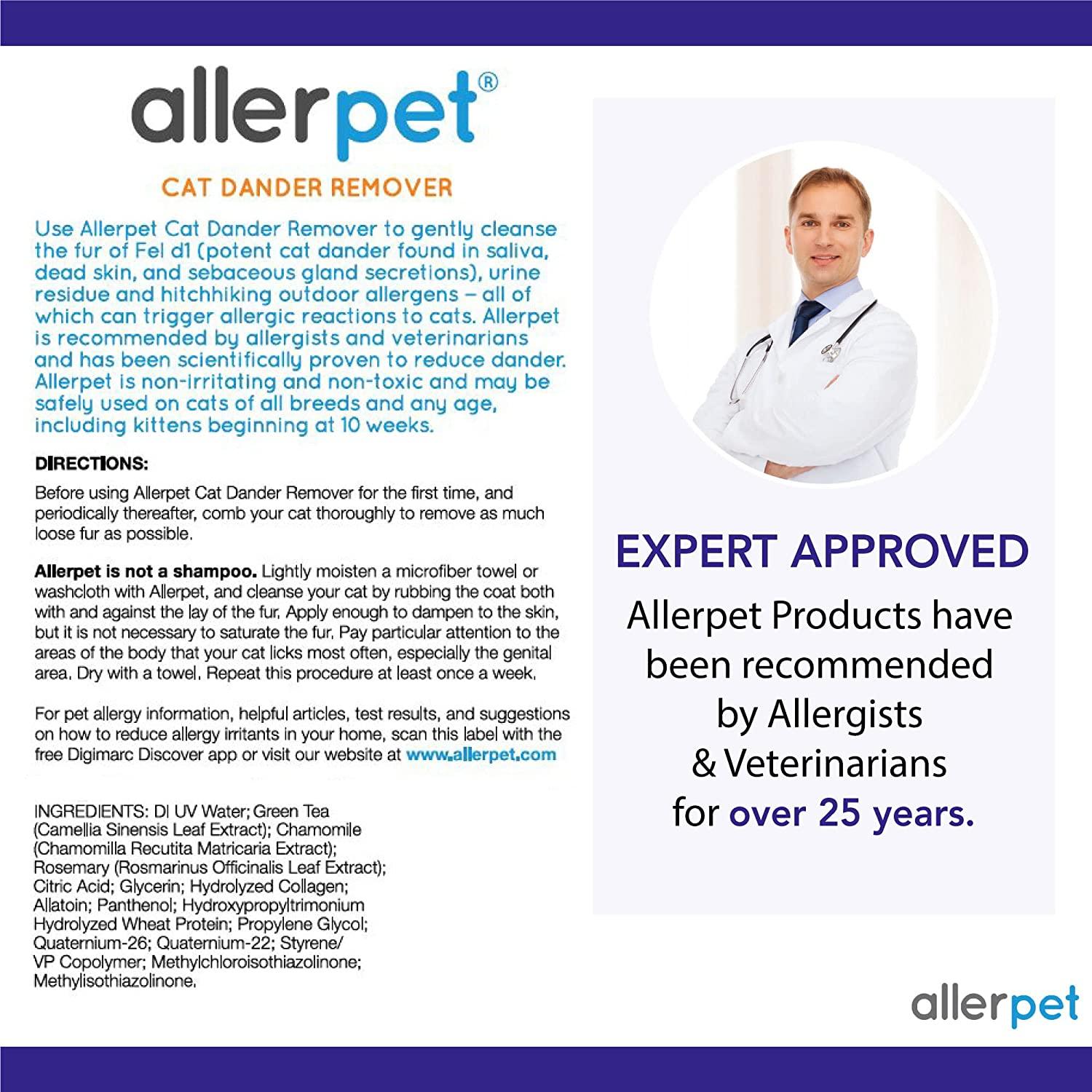 Allerpet Cat Dander Remover 100 Non Toxic Pet Allergen Reducer