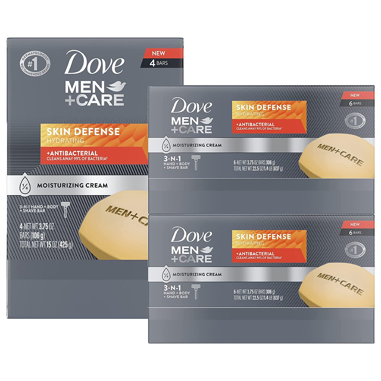Dove Men+Care Soap Bar For Smooth and Hydrated Skin Care Skin Defense