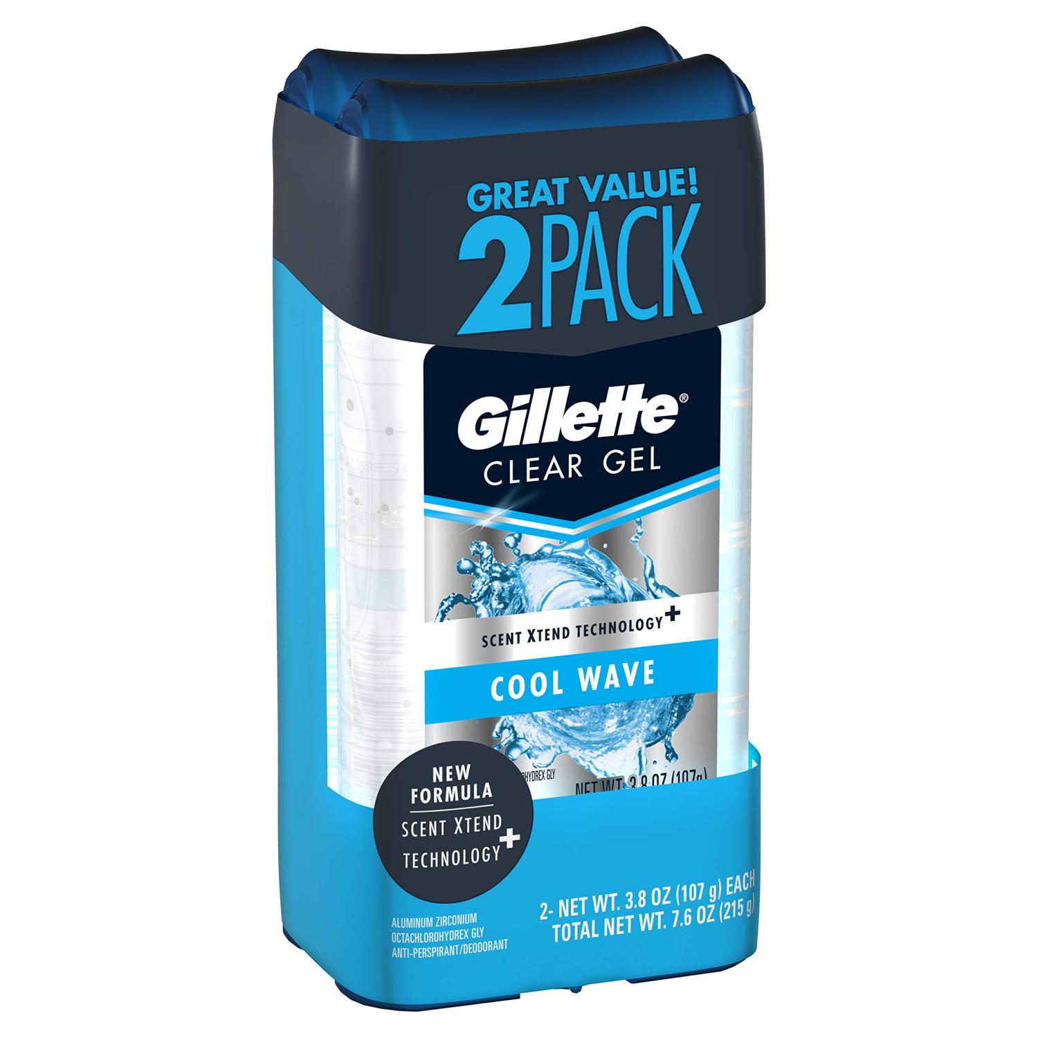 Gillette Endurance Antiperspirant & Deodorant Cool Wave Clear Gel 3.8