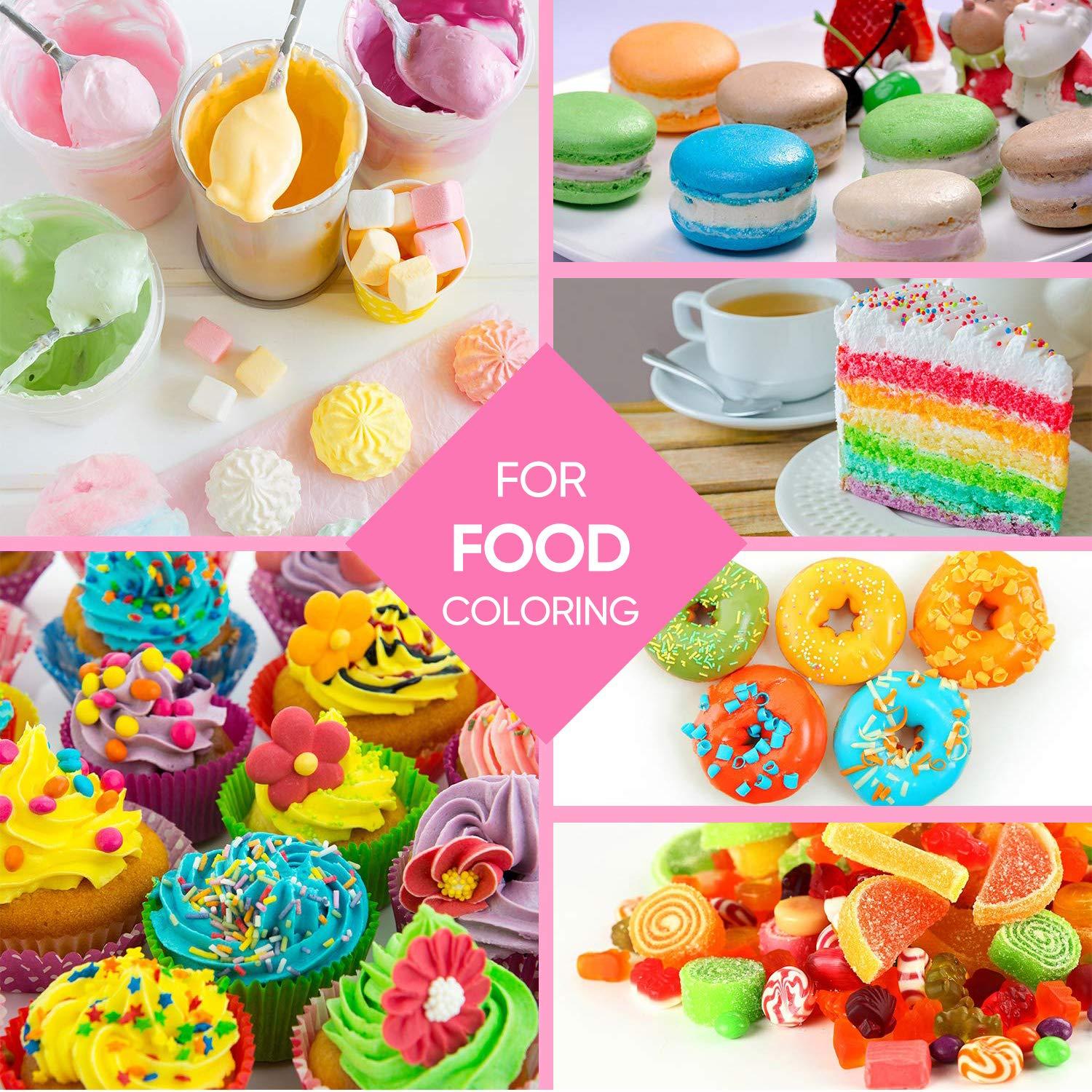 12-Pack Food Coloring Kit - Vibrant Food Dye for Cake Decorating, Baking,  Cooking - 0.35 Fl Oz Bottles