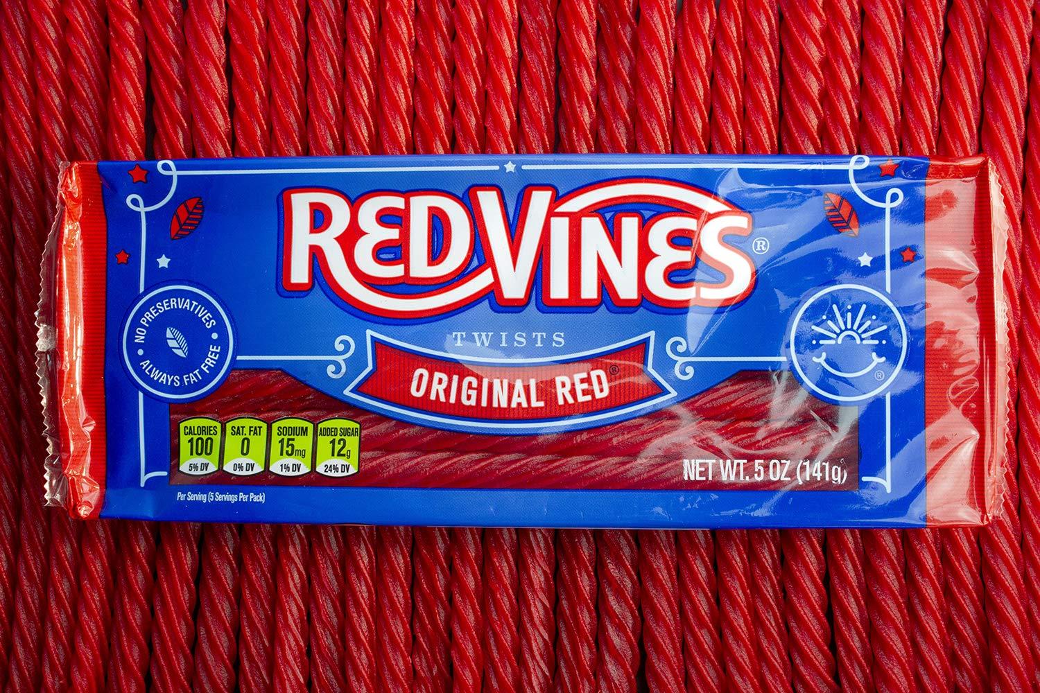 Red Vines Licorice Twists, Original Red Flavor, Soft & Chewy Candy, 5oz