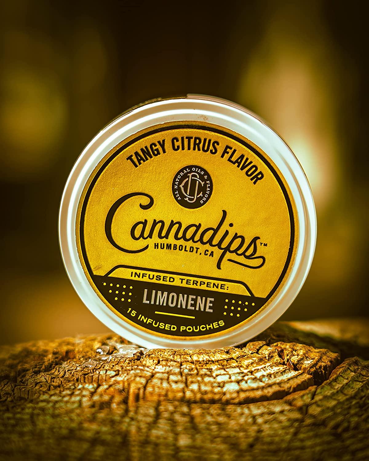 Cannadips Terpene Infused NicotineFree Dip Pouches 4Can Pack Made