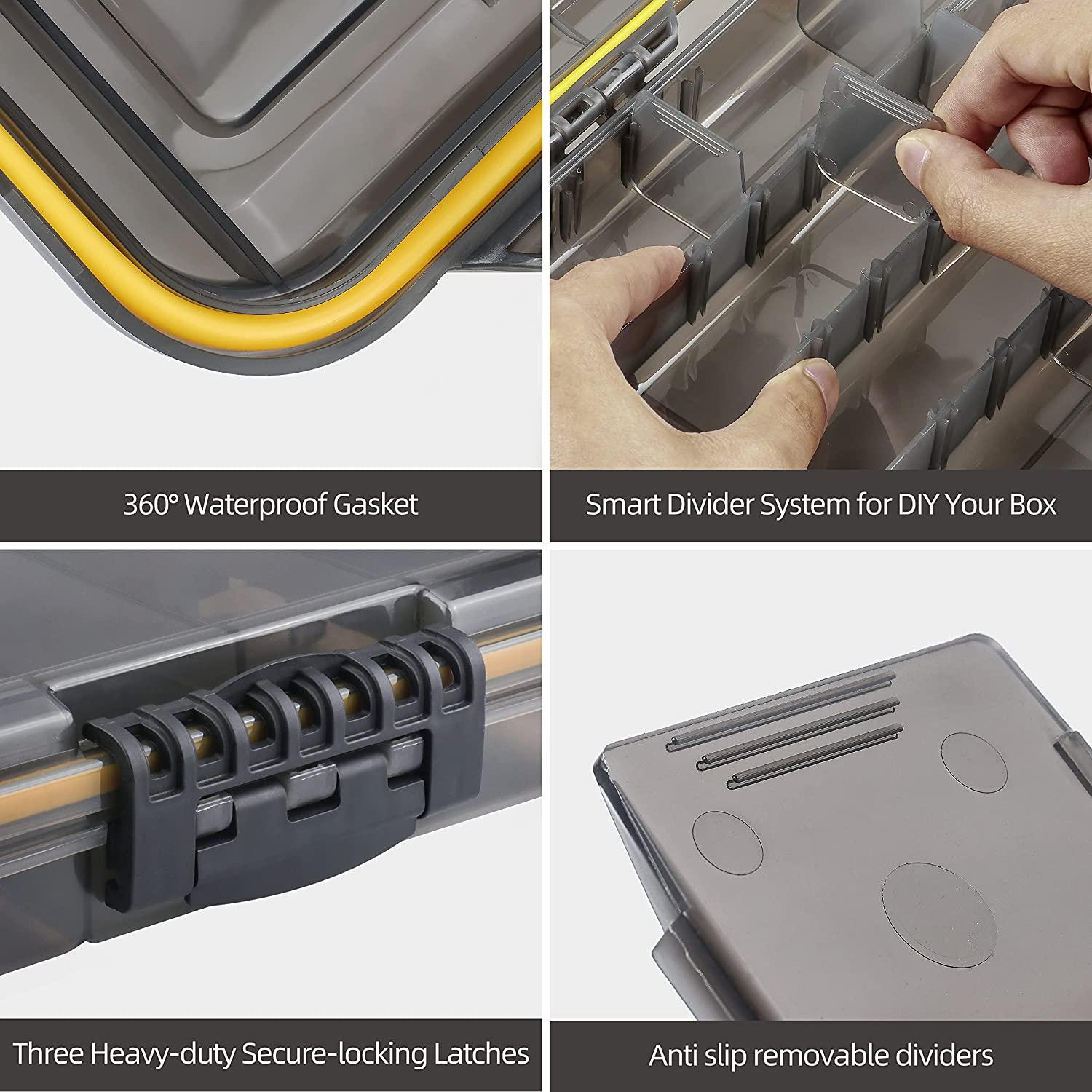 RUNCL Waterproof Fishing Tackle Box 3700 Tray | Adjustable Dividers | Sun Protection | Thicker Frame - Freshwater/Saltwater Storage (1 Pack, Size 10.6) | Buy Now with Express International Delivery | GoSupps.com RUNCL Waterproof Fishing Tackle Box 3700 Tray | Adjustable Dividers | Sun Protection | Thicker Frame - Freshwater/Saltwater Storage (1 Pack, Size 10.6) | Buy Now with Express International Delivery | GoSupps.com