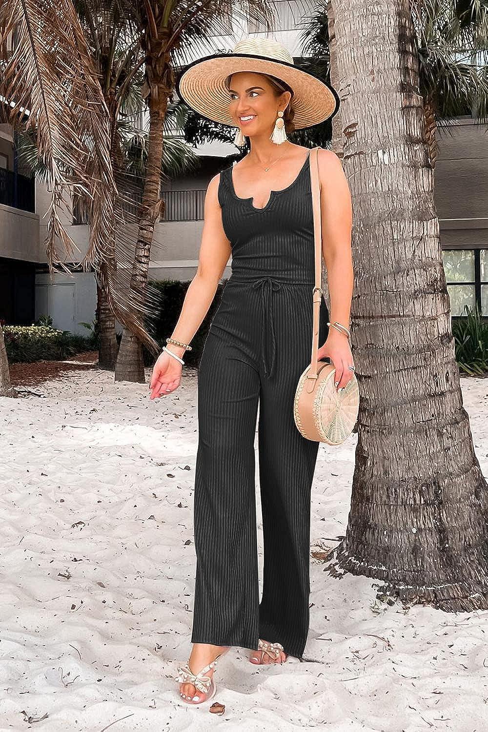 PRETTYGARDEN Women's Summer Casual Two Piece Outfit Tank Top