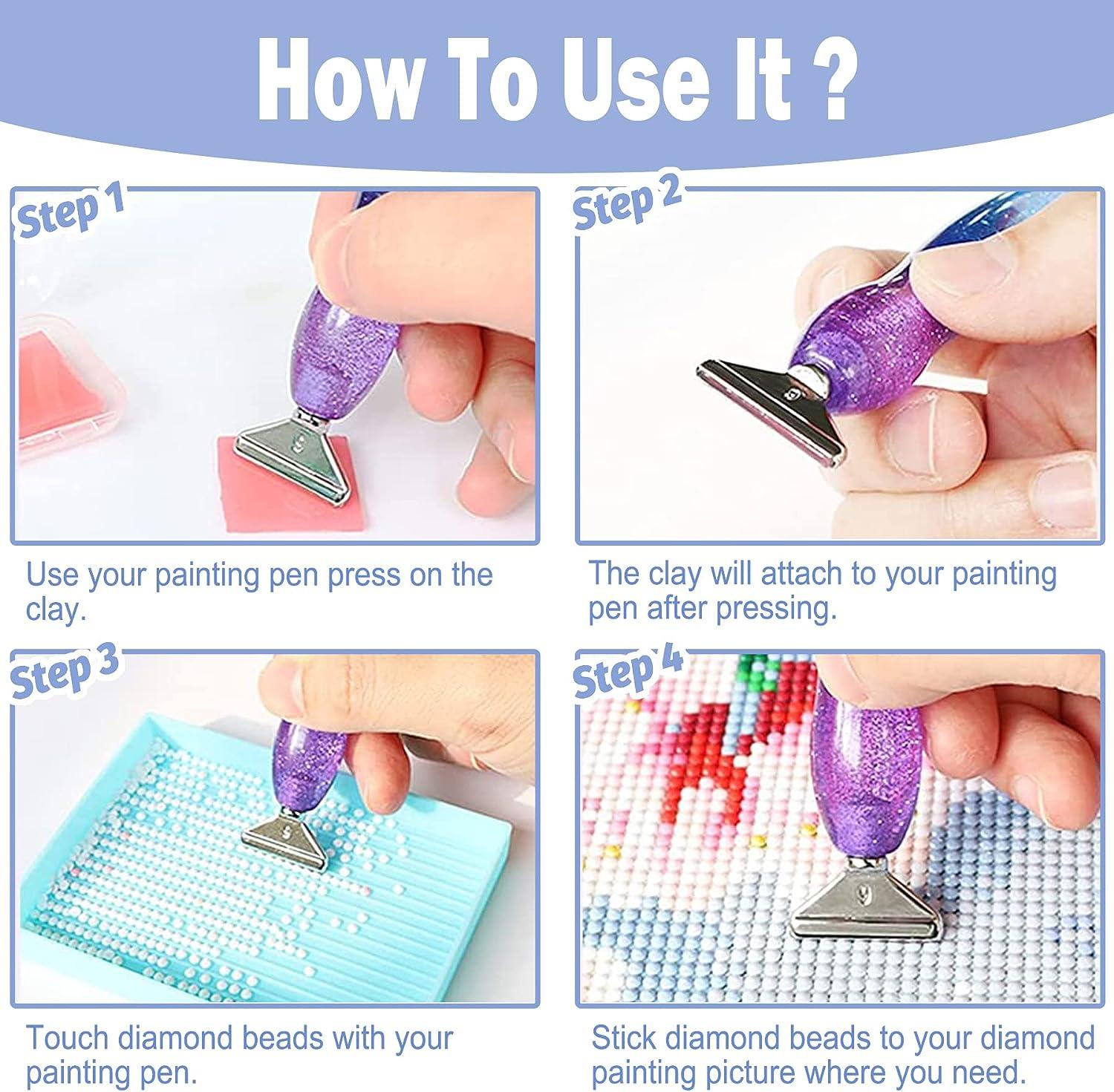Artificial Diamond Painting Pen Kit - Handmade Resin Stainless