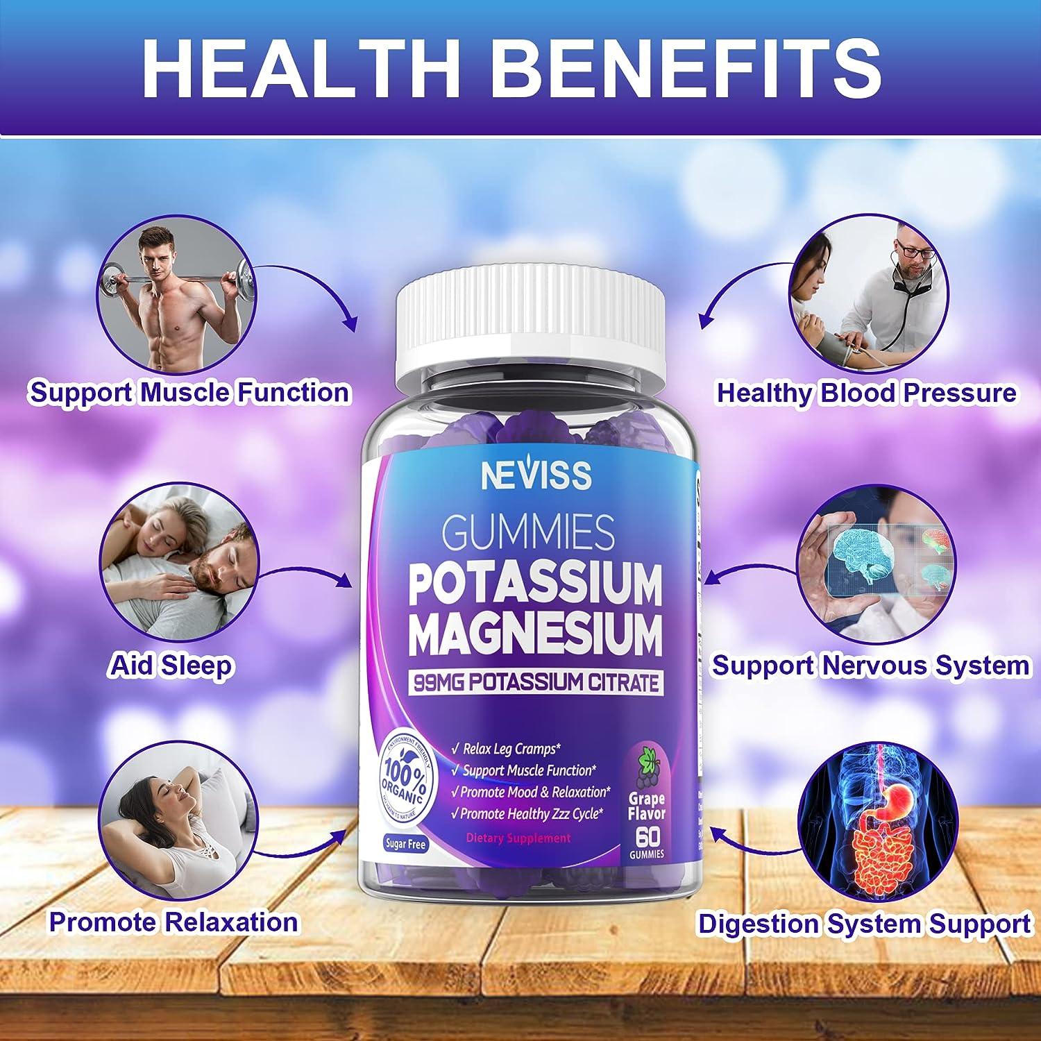 Potassium Magnesium Gummies SugarFree Potassium Citrate 99mg