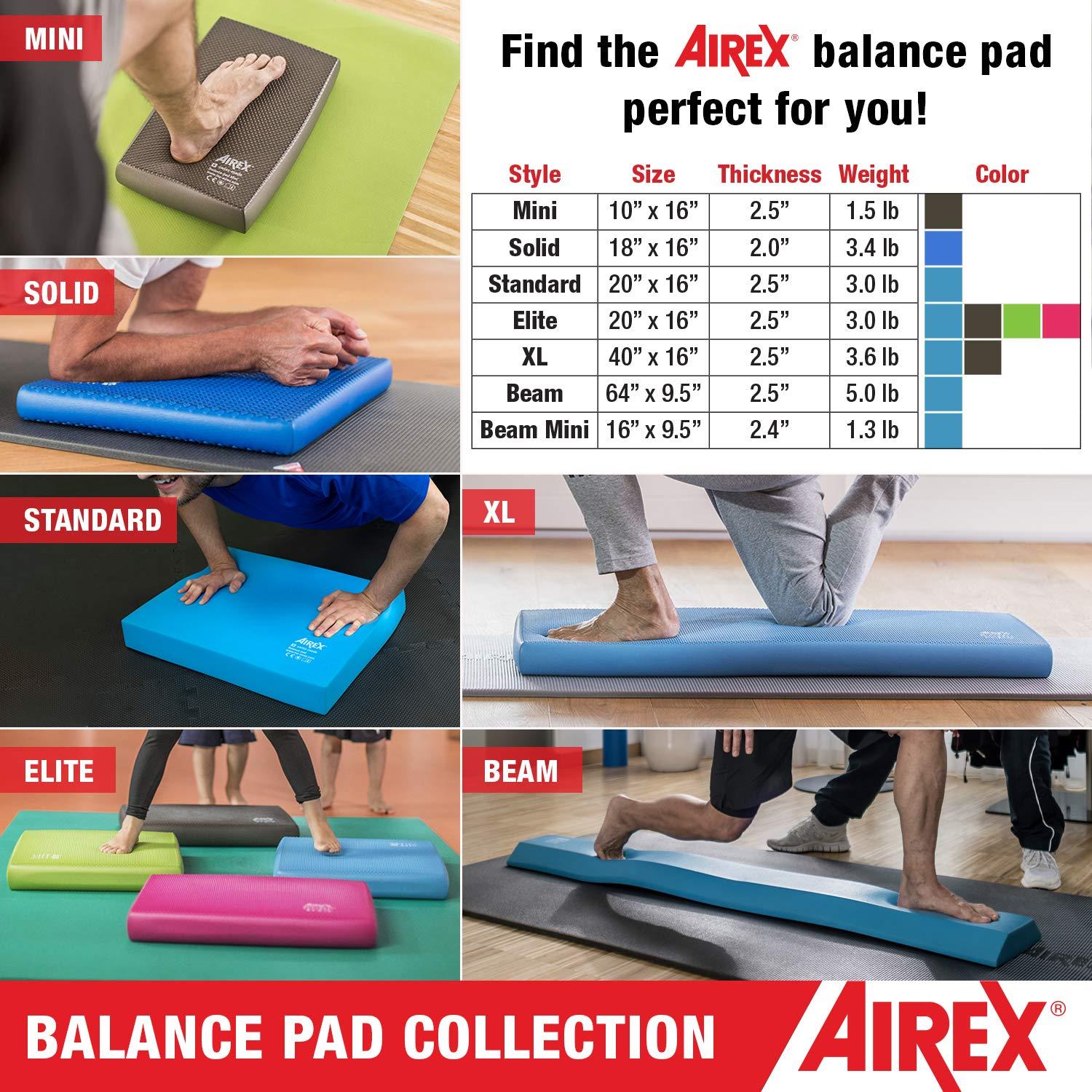 Airex Balance Pad Foam Board Stability Cushion Exercise Trainer for  Balance, Stretching, Physical Therapy, Mobility, Rehabilitation and Core  Strength