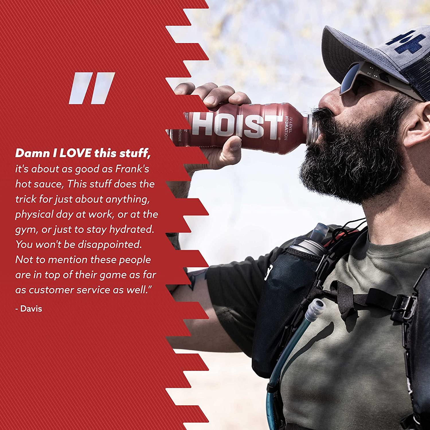 HOIST Premium Hydration Electrolyte Drink Strawberry Lemonade 16 Fl