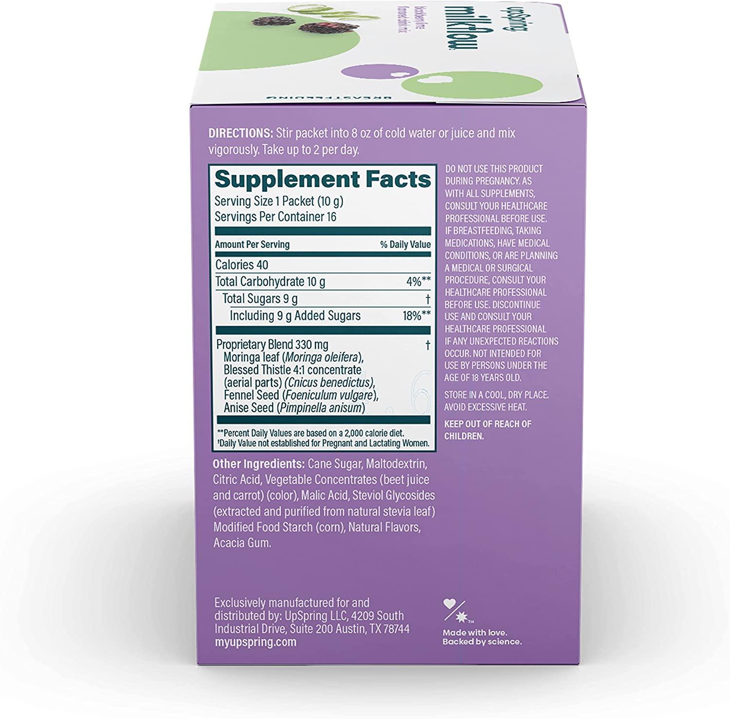 Upspring Milkflow Breastfeeding Supplement Drink Mix with Moringa