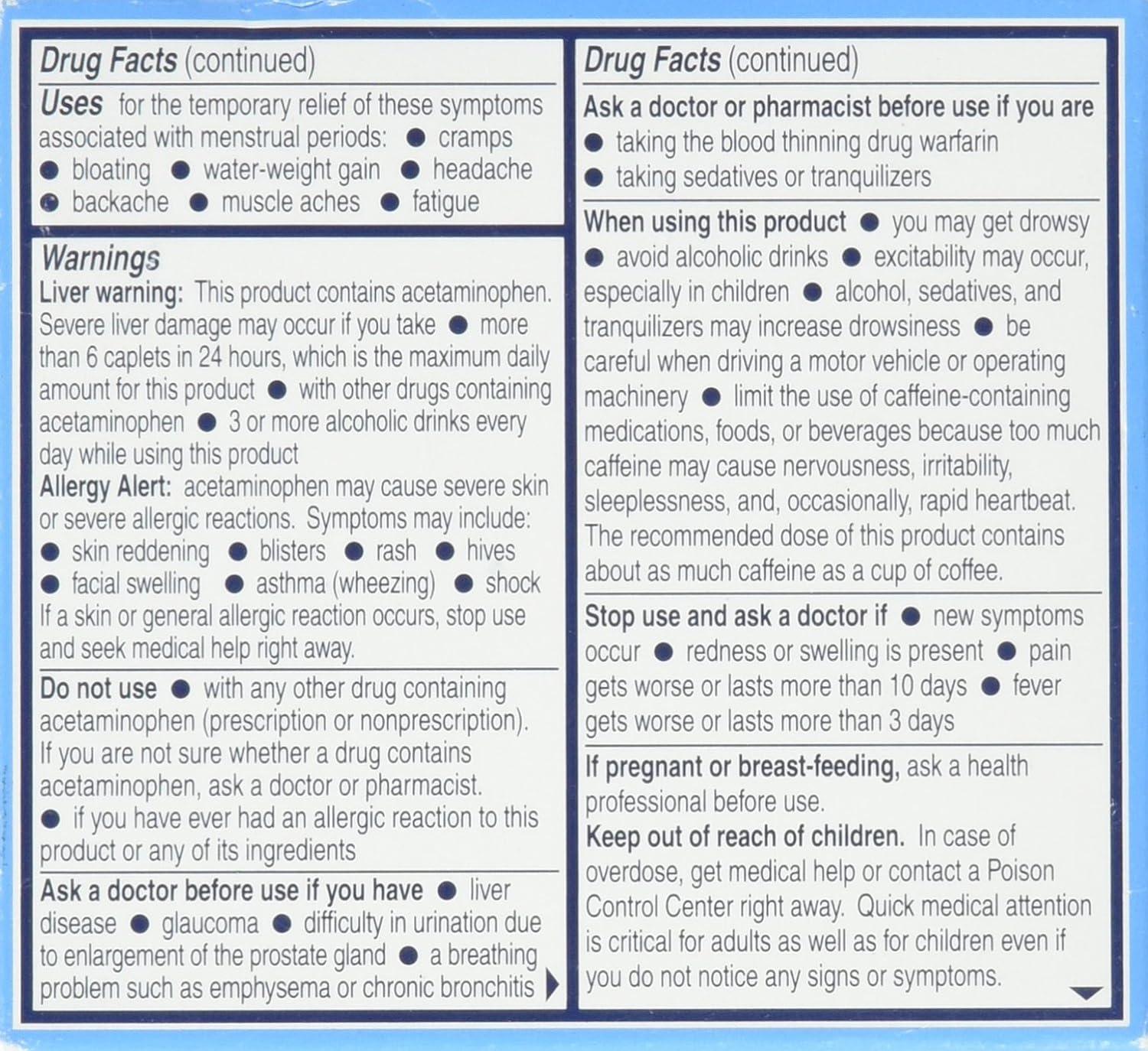 Midol Complete Acetaminophen Caplets 3 Pack