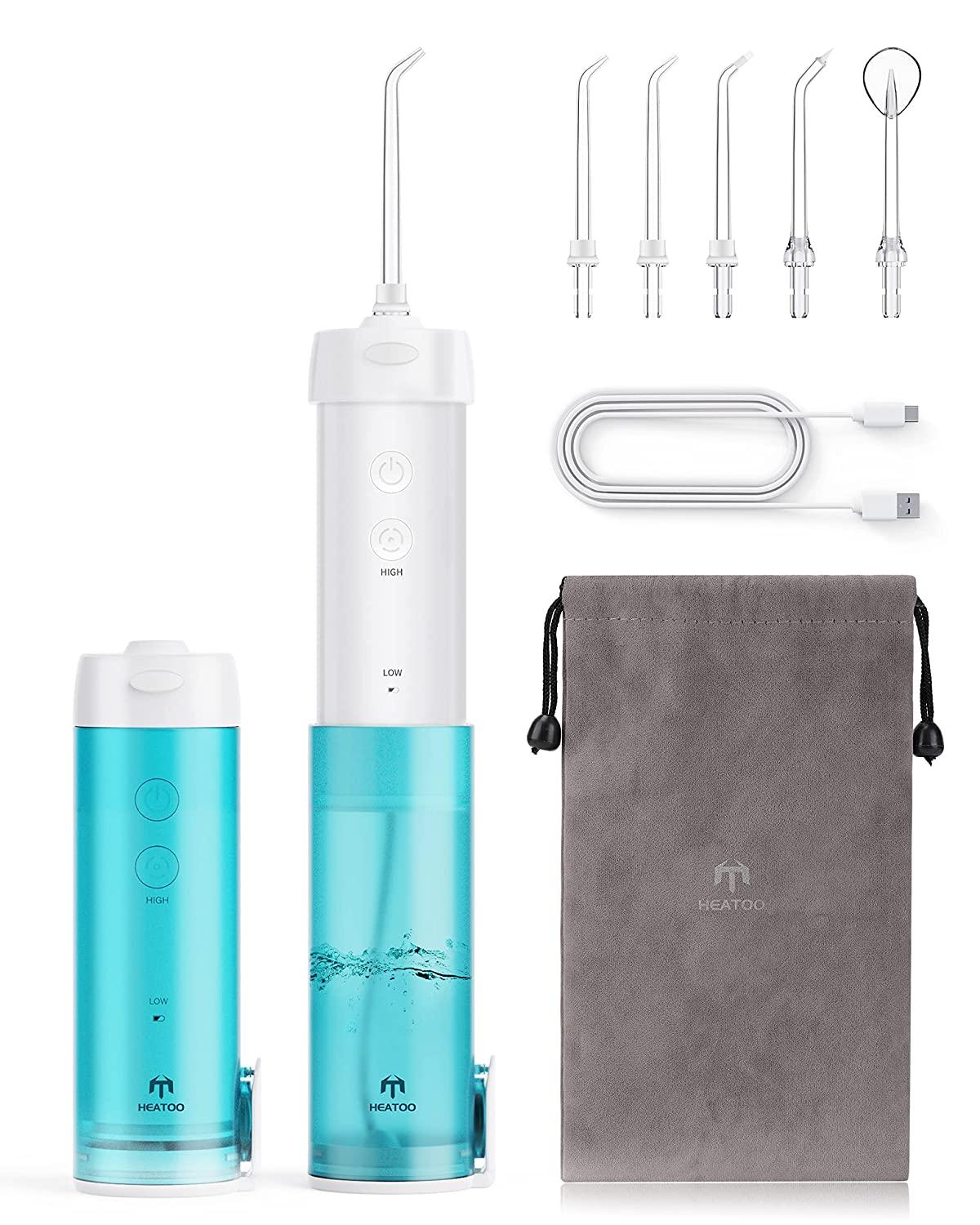 Cordless Water Flossers, HEATOO Portable Water Flosser Dental Oral
