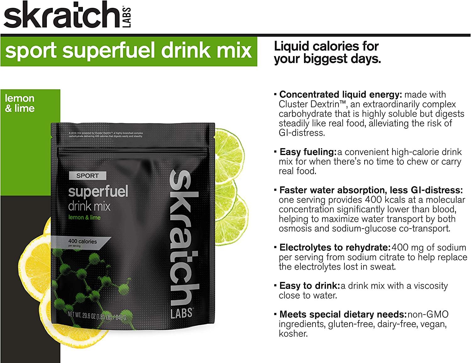 Skratch Labs Superfuel Carbohydrate Powder Drink Mix, Carbohydrate