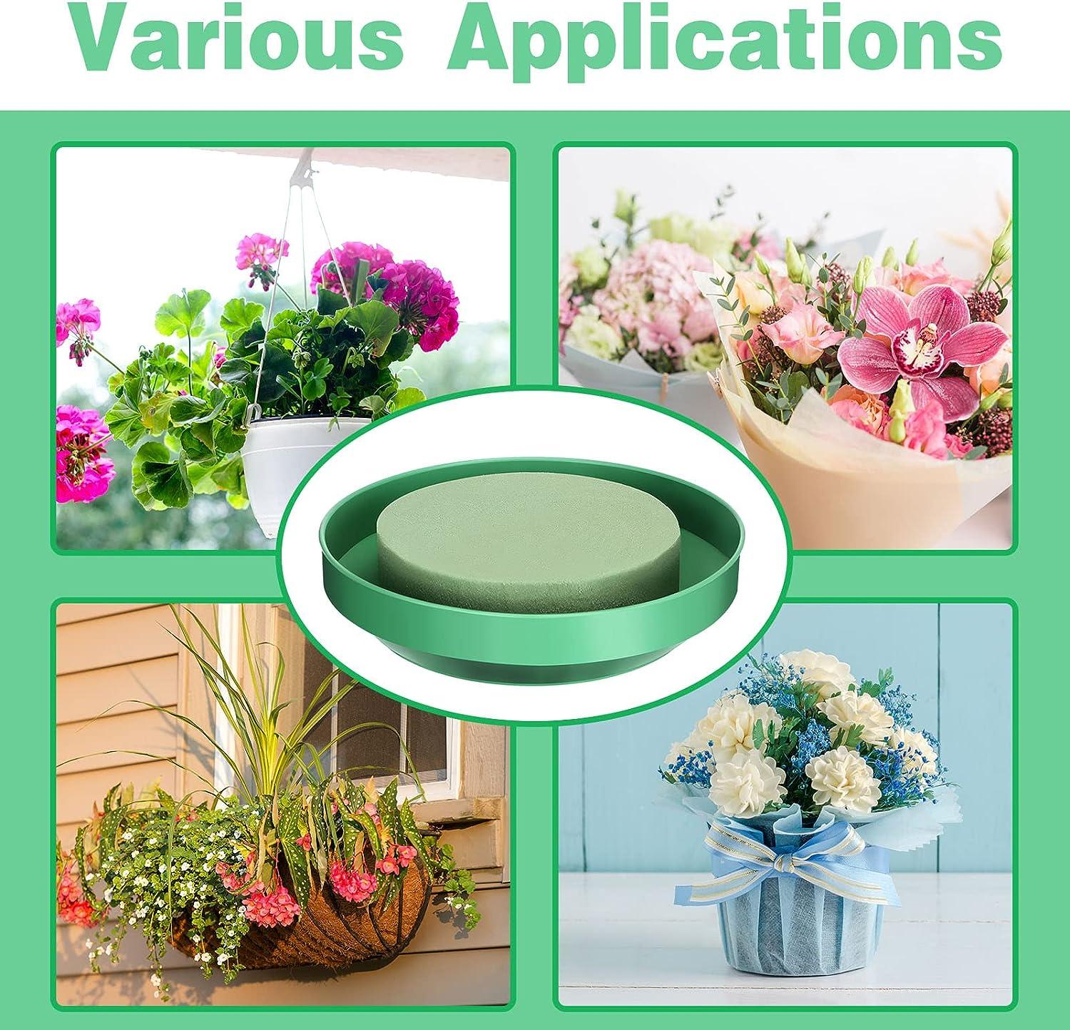 Perthlin 12 Pieces DIY Flower Foam with Bowl Kit 6.5 Inch Large Size Round Floral  Foam Blocks Green DIY Flower Arrangement Kit Floral Flower Arranging  Supplies for Wedding Birthday Party Decoration