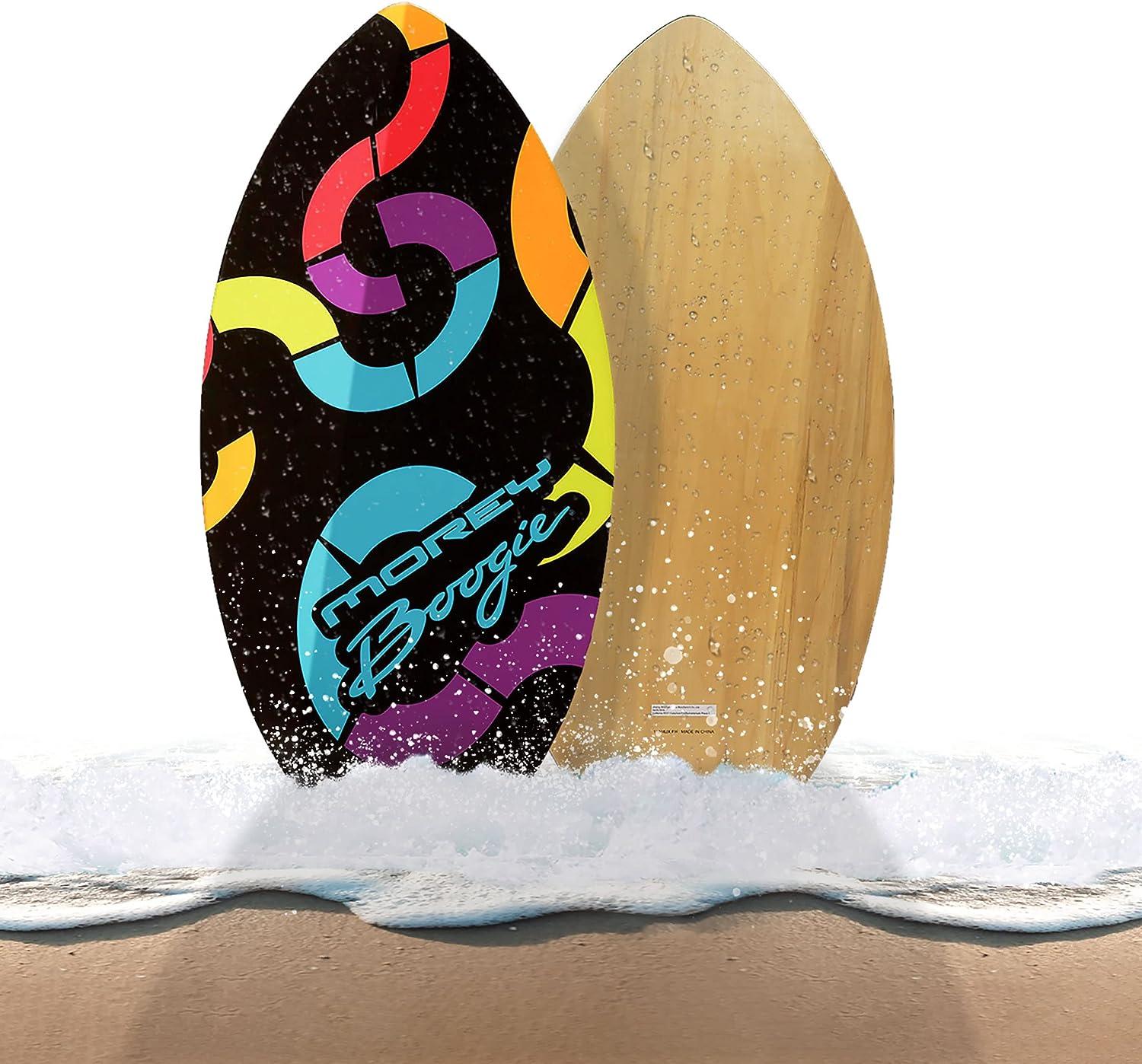 Morey 37.5" Wood Skimboards Wooden Skim Board with Grip Pad for Kids and Adults