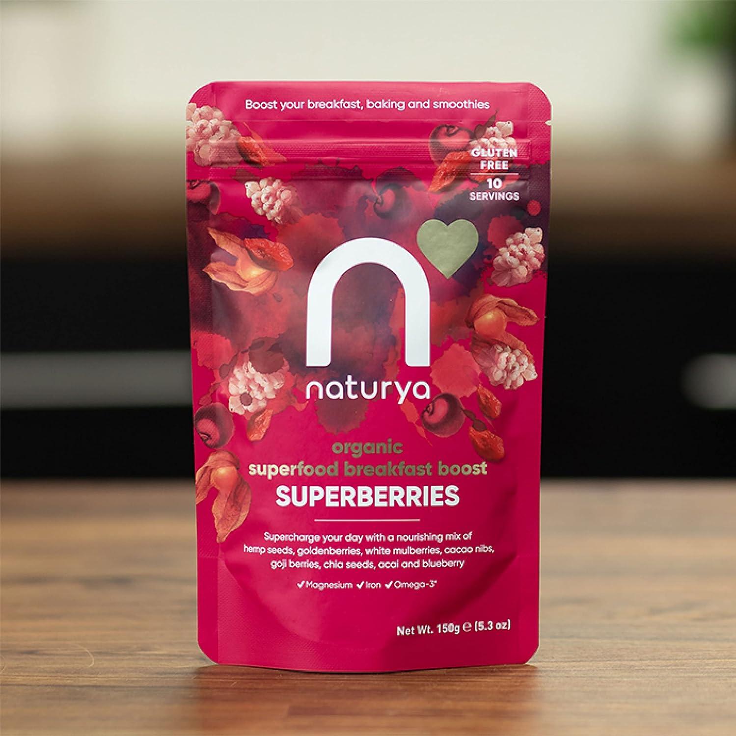 Naturya Organic Superberries Breakfast Boost NutrientRich Hemp Goji
