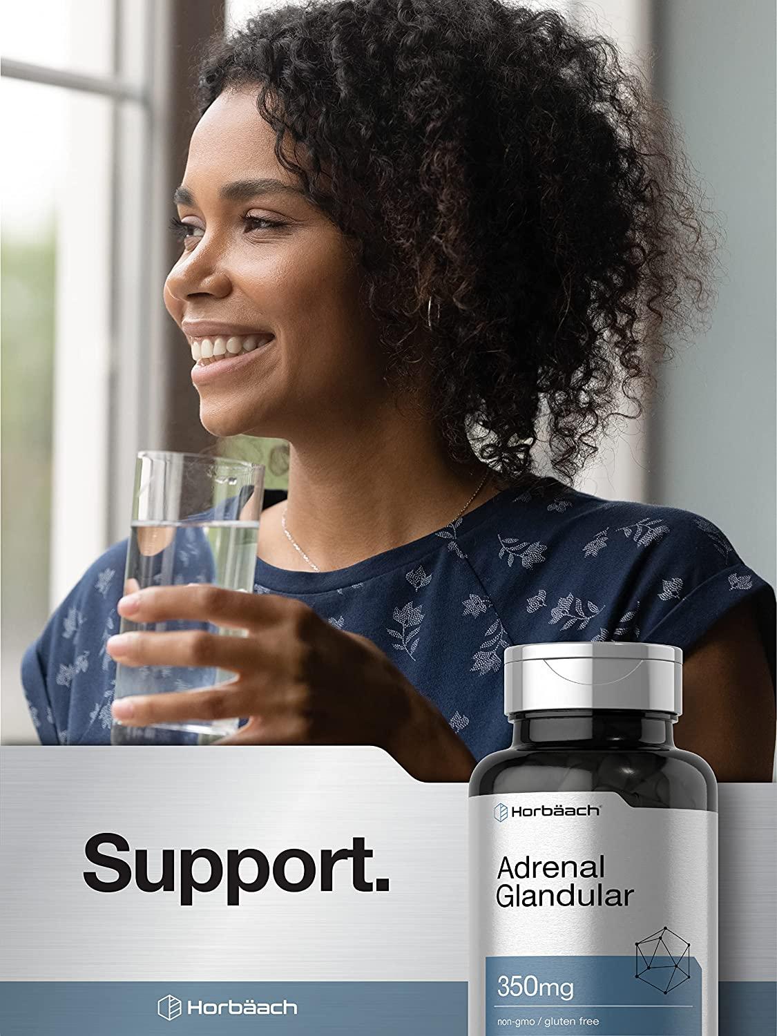 Raw Adrenal Glandular 350 mg 90 Capsules NonGMO, Gluten Free