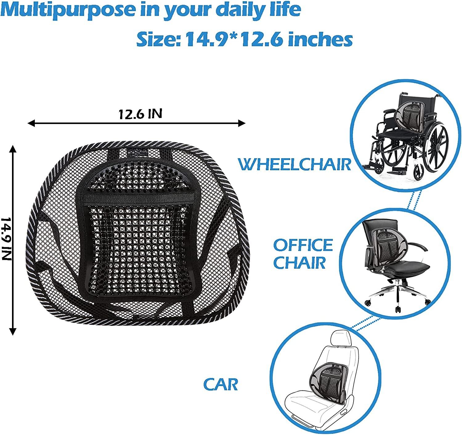 Big Ant Chair Lumbar Support, Breathable Mesh Back Support with Massage  Beads Ergonomic Designed For Comfort And Lower Back Pain Relief - Lumbar  Back Support for Car Seat Office Chair Wheelchair 