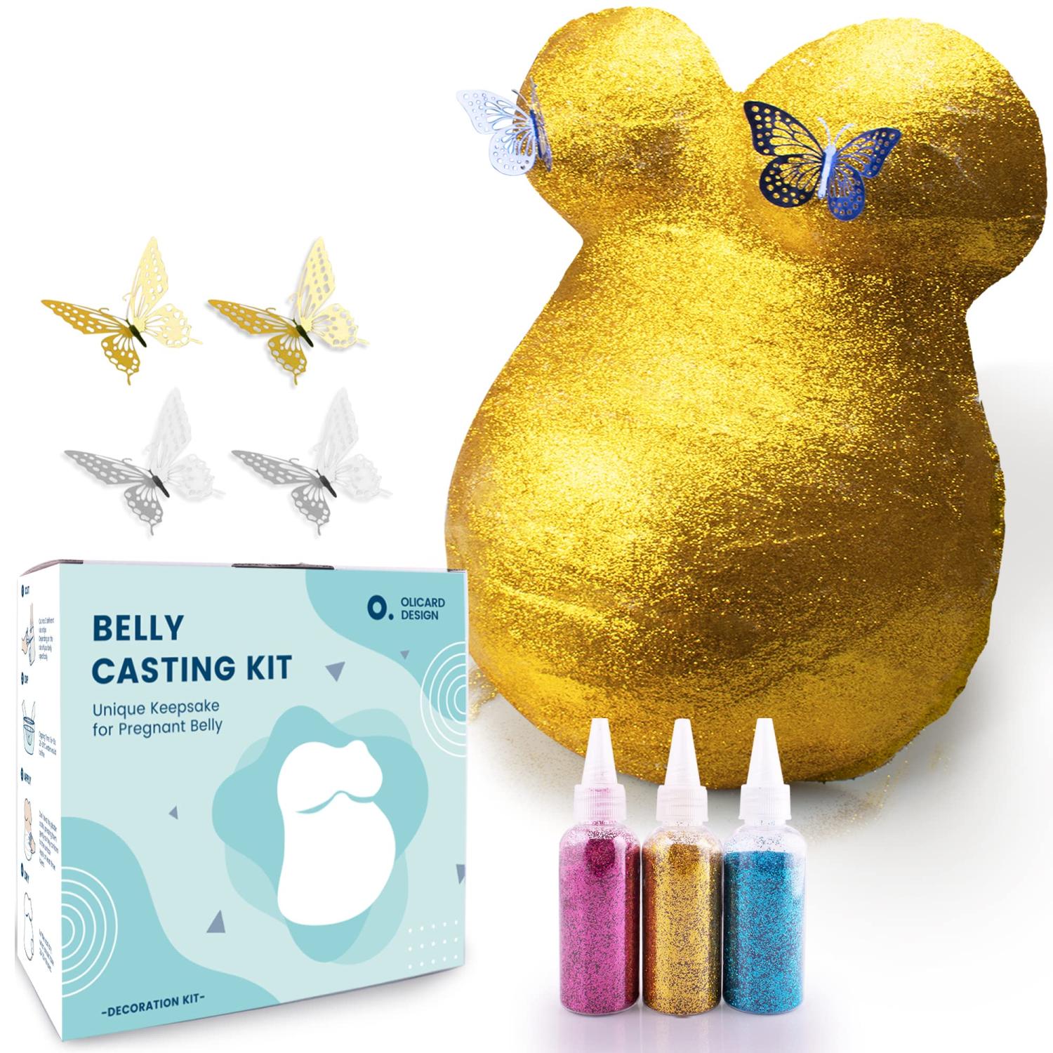 Olicard Belly Casting Kit Pregnancy Belly Cast Kit for Expecting Mothers Pregnancy Belly Mold