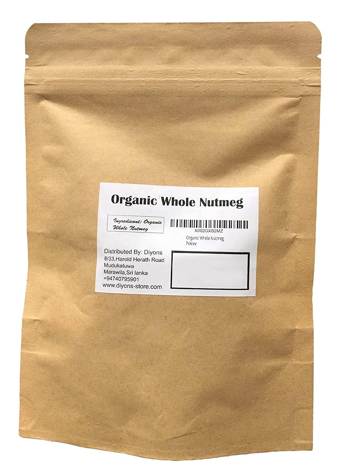 Organic Whole Nutmeg 1.7 oz, Premium grade ( stand up resealable pouch