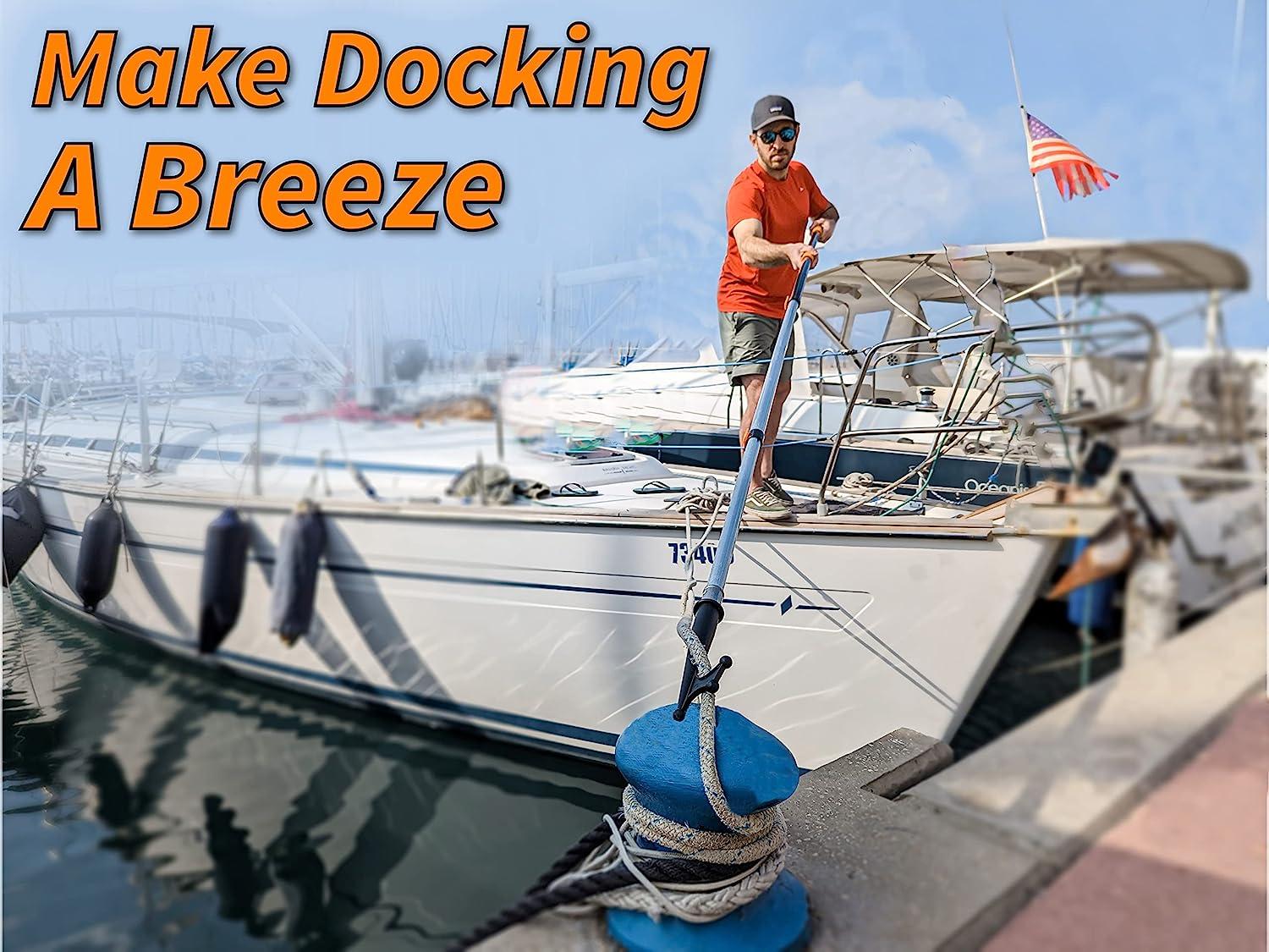 Telescoping Boat Hook for Docking 12 Feet Durable, Lightweight and