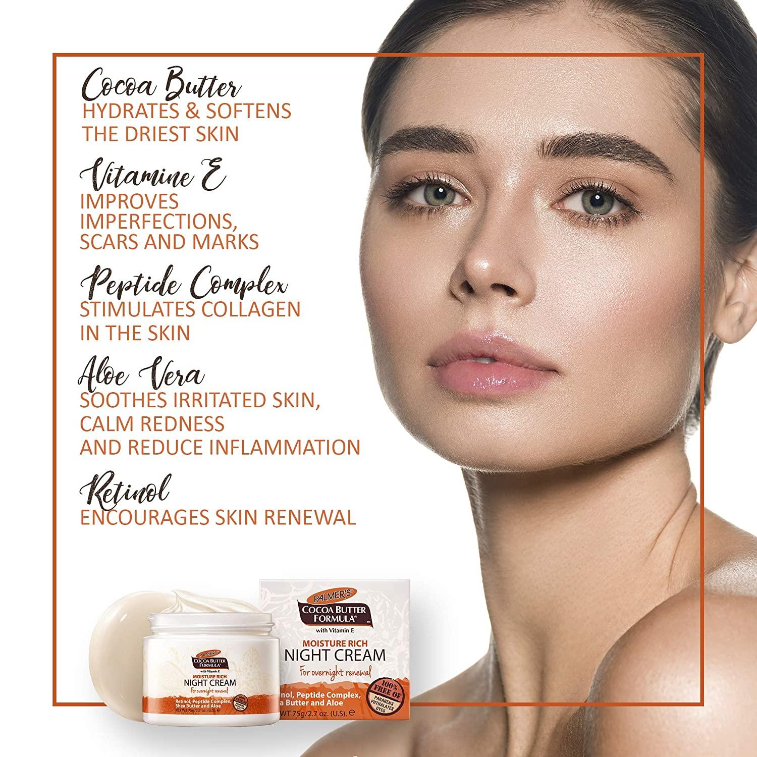 Palmer's Cocoa Butter Night Cream 2.7 oz Moisture Rich & Hydrating Formula