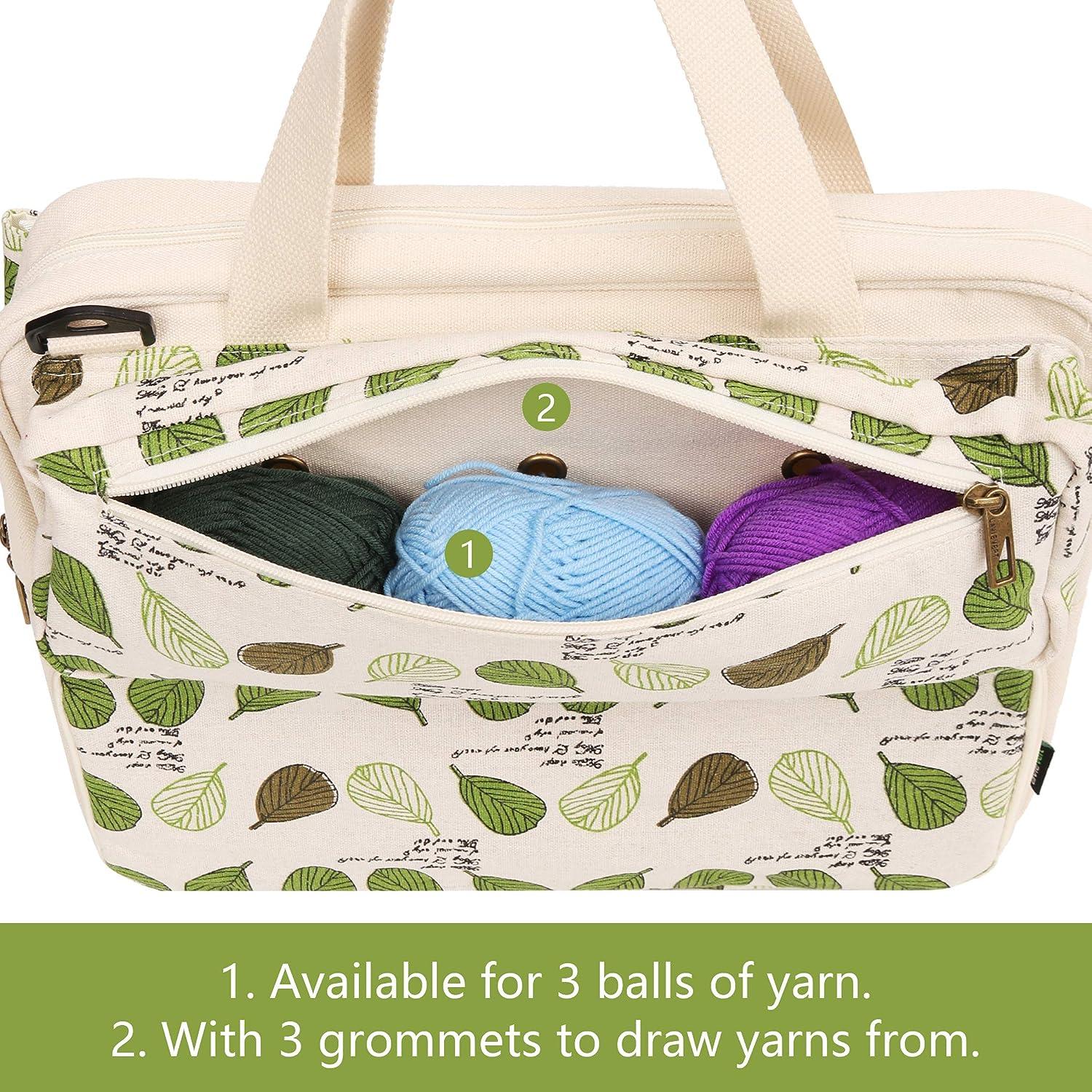 3 Styles Knitting Tote Bag Yarn Storage Bag for Knitting Needles