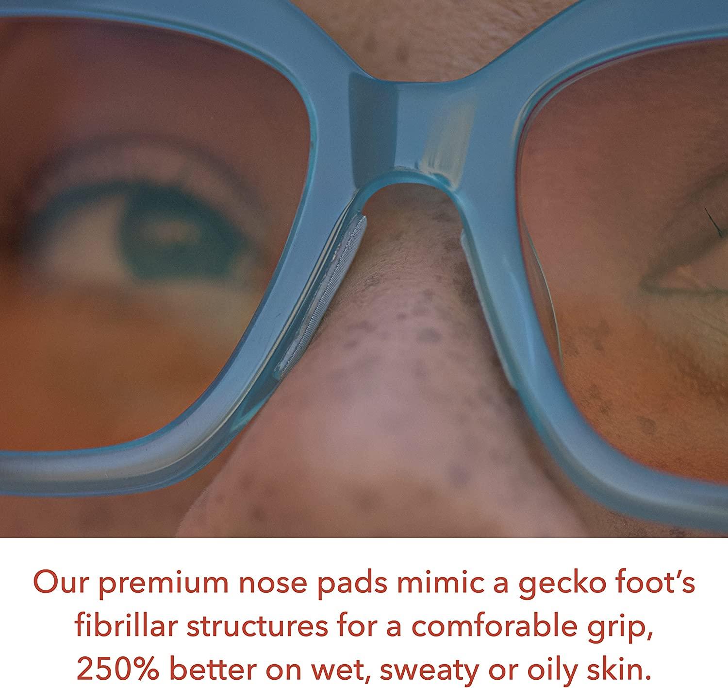 Setex Gecko Grip 1.8mm Thick Anti Slip Eyeglass Nose Pads, (5