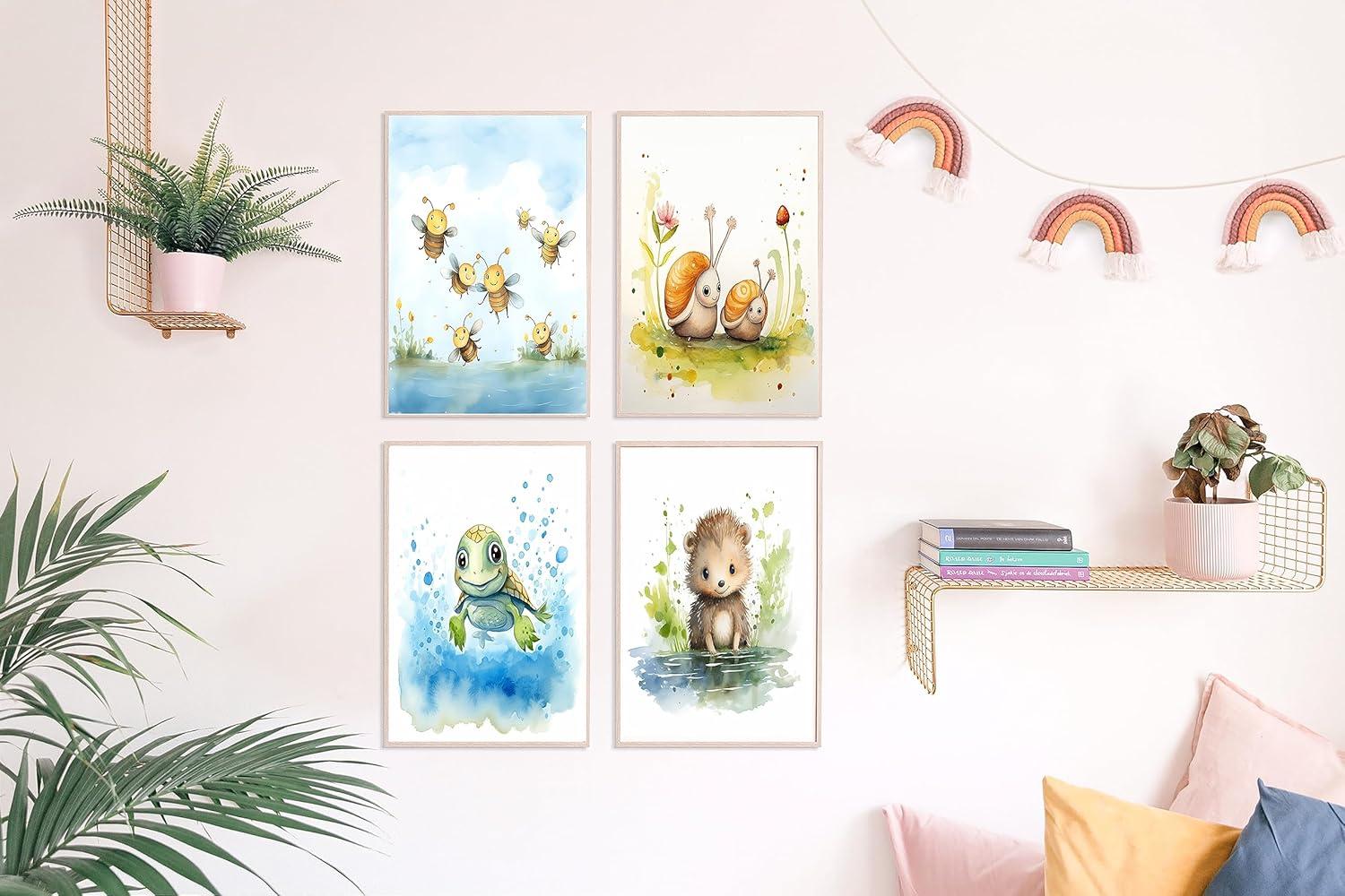 Dreamy Doodles Baufahrzeuge Poster-Set - 6x A4 Wandbilder Für Kinderzimmer
