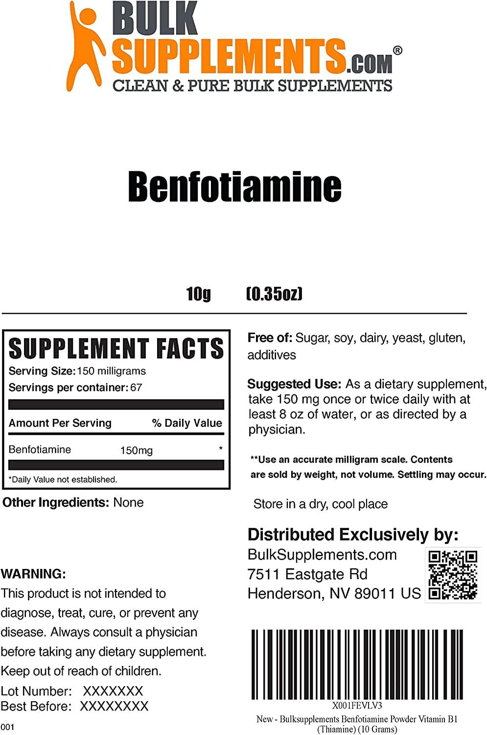 Benfotiamine Powder Benfotiamine 150mg Supplement