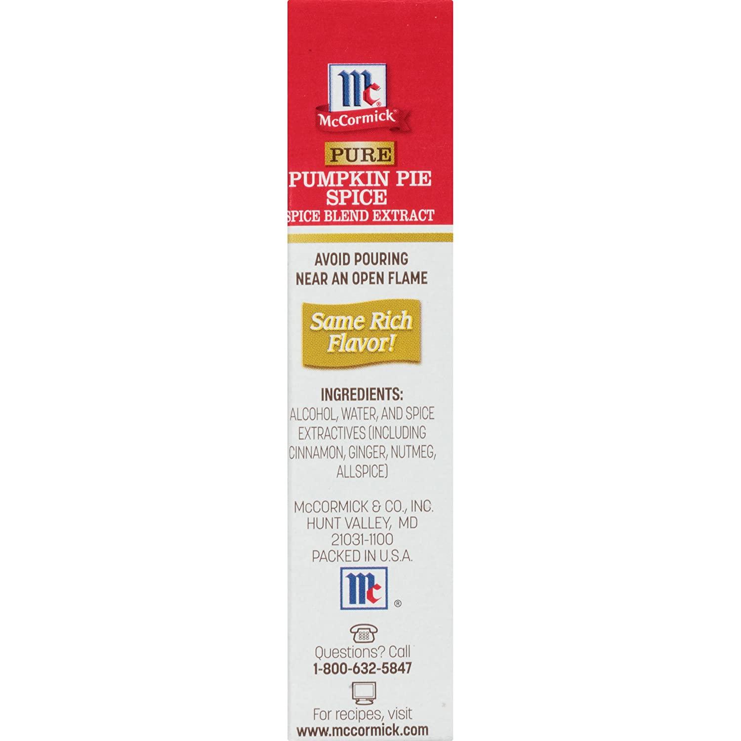 McCormick Pure Pumpkin Pie Spice Extract fl oz Buy Now with