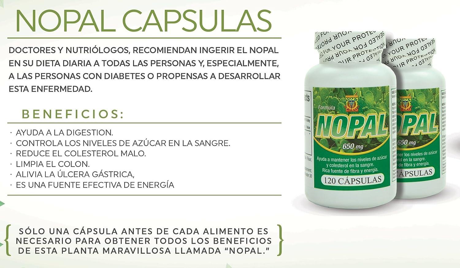 Nopal Capsule Set 2 Jars x 120 Capsules. Pure & Authentic. Digestion
