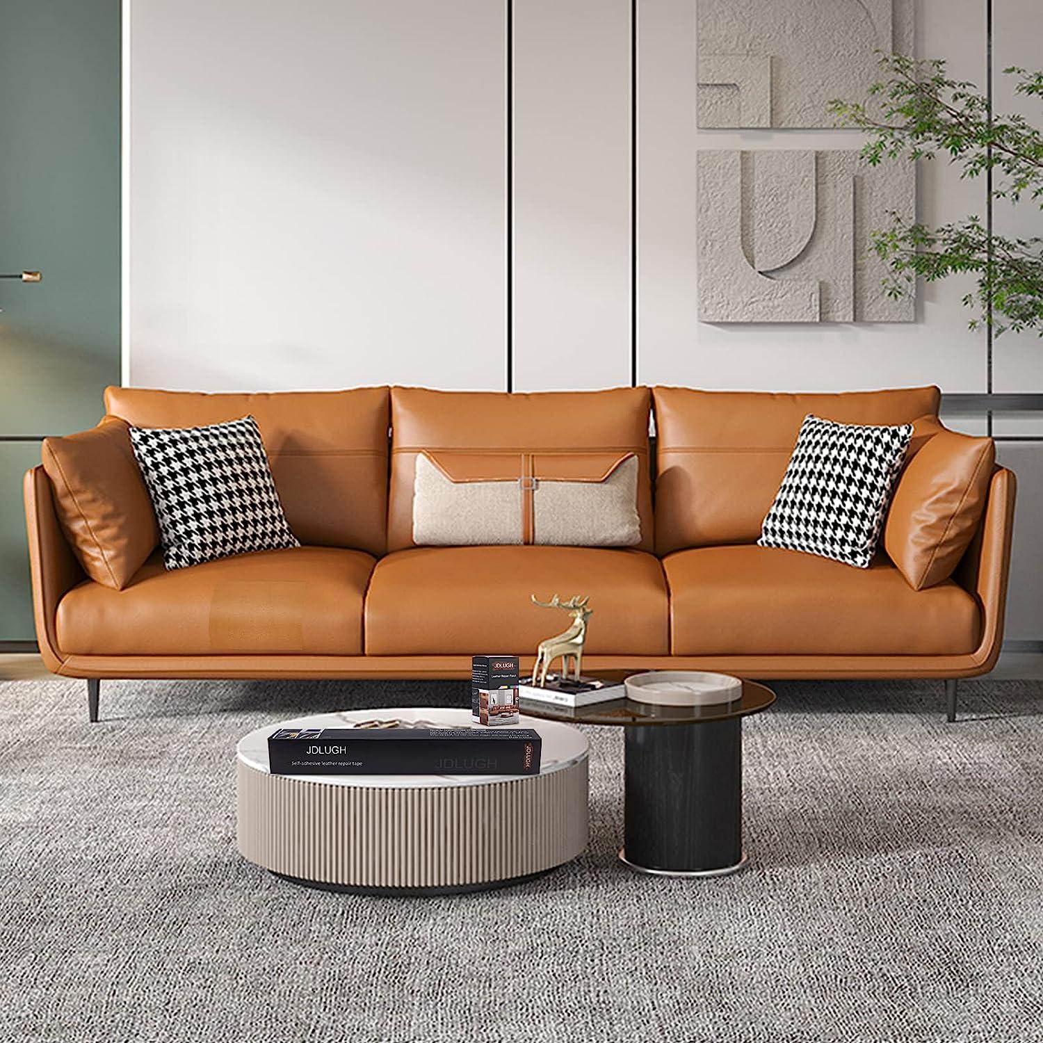 Sofa Leather Repair Patch Tape 15x60 Inch Self Adhesive Kit Khaki Color