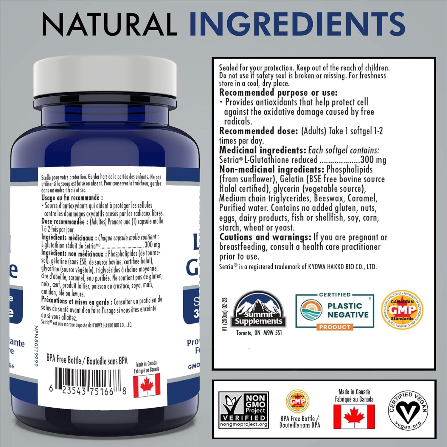 Liposomal Glutathione Supplement Setria 300mg 100 Softgels - Bioactive Reduced Form - L-Glutathione Antioxidant Supplement - 3rd Party Tested - Formulated & Made in Canada | Buy Now with Express International Delivery | GoSupps.com Liposomal Glutathione Supplement Setria 300mg 100 Softgels - Bioactive Reduced Form - L-Glutathione Antioxidant Supplement - 3rd Party Tested - Formulated & Made in Canada | Buy Now with Express International Delivery | GoSupps.com