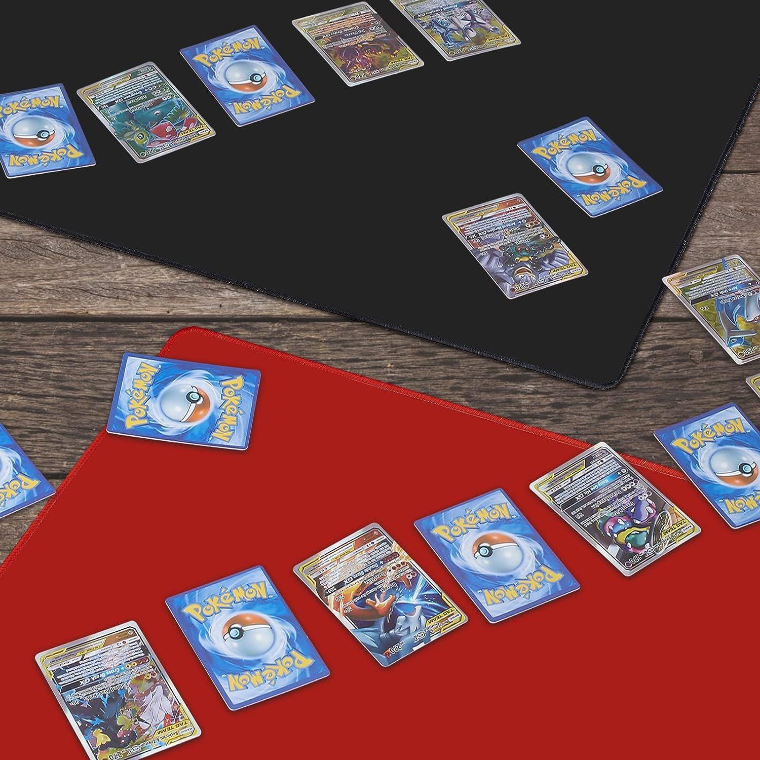 2PC Stitched Playmat Set with Tube for TCG Games - Black/Red | Pokemon,  MTG, Yugioh | Buy Now with Express International Delivery | GoSupps.com