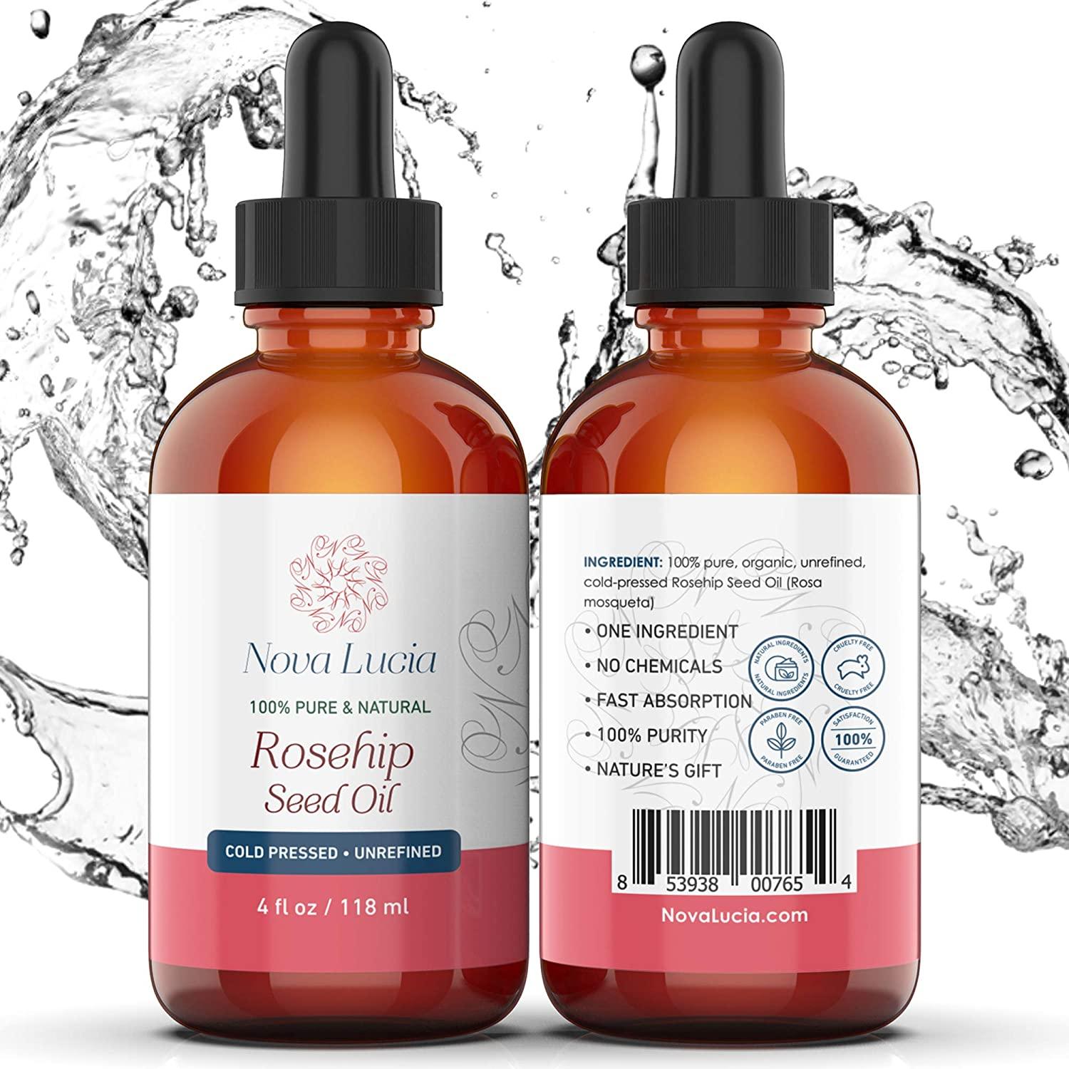 Rosehip Oil Organic Cold Pressed Moisturizer For Face Hair Skin Nails Acne  Spot Treatment Stretch Mark Removal Acne Scar Removal Rose Hip Facial Serum  Face Oil Hair Oil Face Serum Hair Treatment