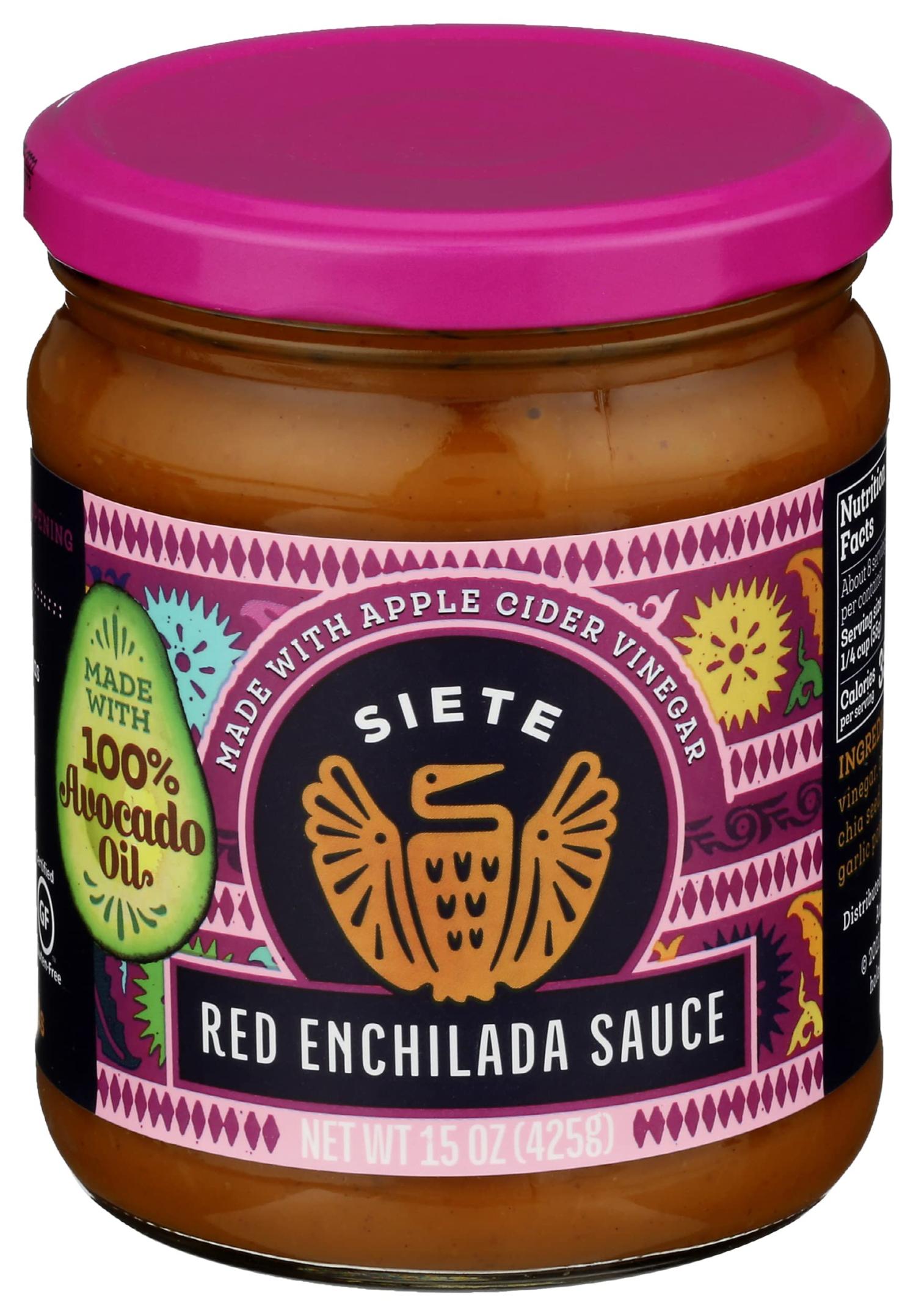 Siete Family Foods Red Enchilada Sauce, 15 OZ