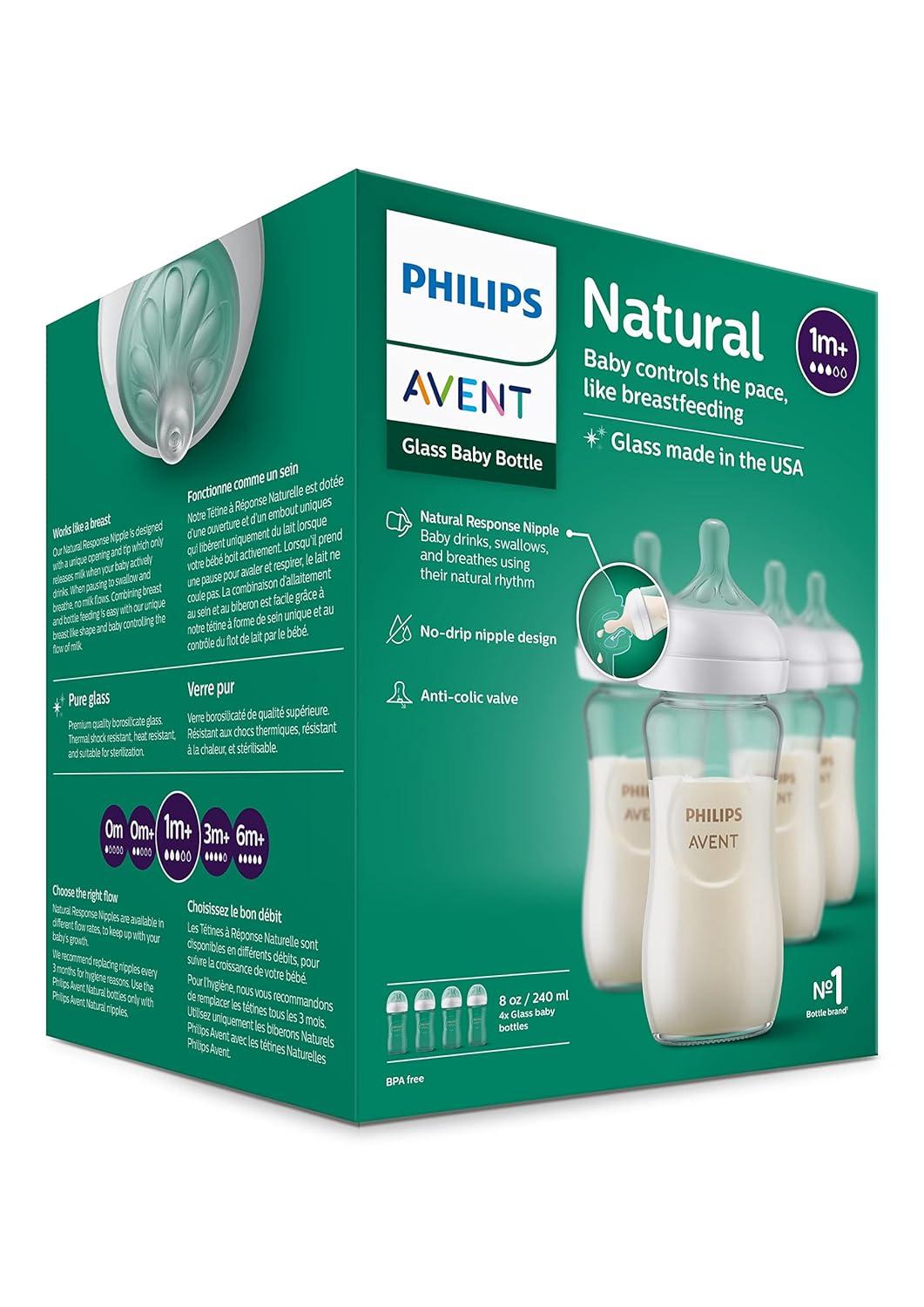 Philips Avent Avent Natural Baby Bottle With Natural Response Nipple -  Clear, 4 Oz, 3