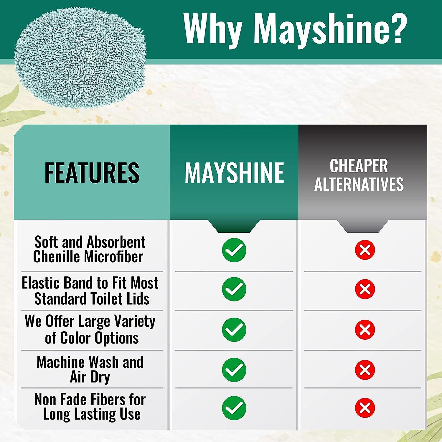 MAYSHINE Soft Plush Microfiber Bathroom Rug, Absorbent Machine Washable  Chenille Bath - Bath Mats & Rugs