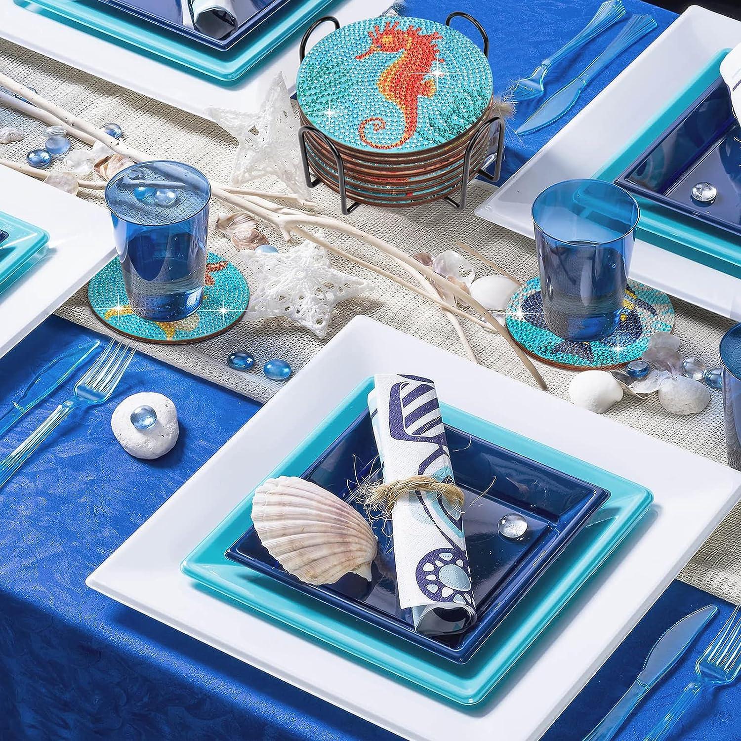 BABORUI 8Pcs Diamond Painting Coasters, DIY Boho Abstract Small Diamond Art  Kits for Adults Kids, Home Decor