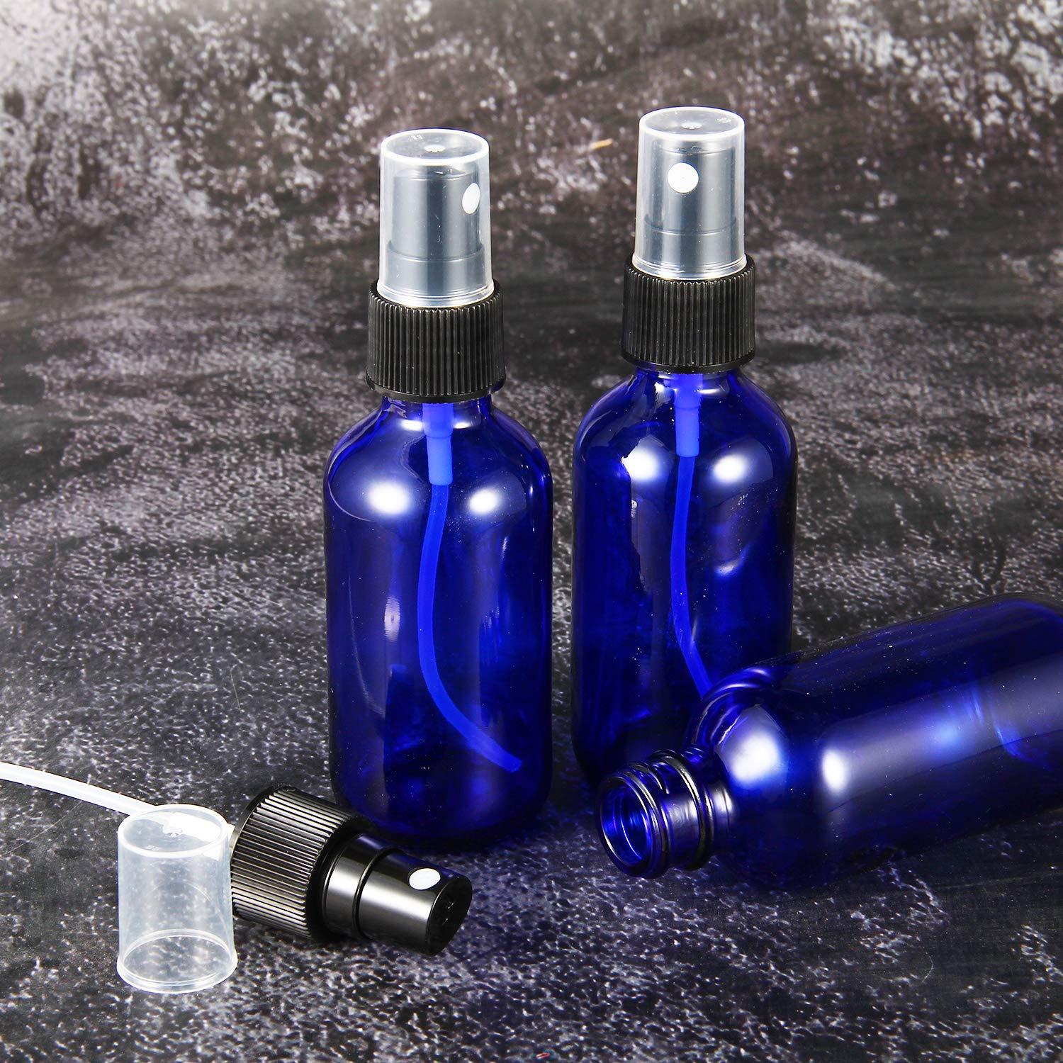 30 Pack 2 Oz Blue Glass Eye Dropper Bottles with 6 Funnels for Essential  Oils, Travel Aromatherapy Perfume, Liquid Cosmetics (36 Pieces)